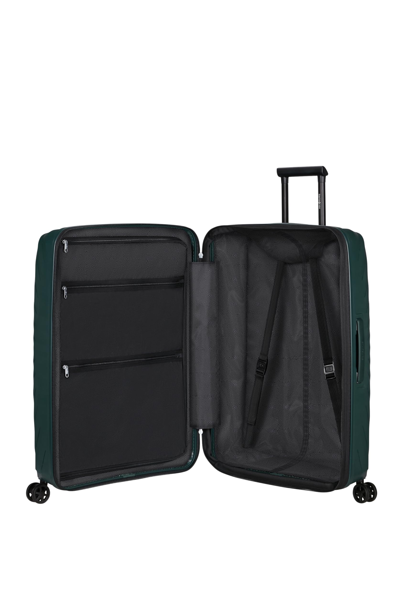 Samsonite Neo Flux - Spinner L, Valigia espandibile, 75 cm, 109/121 L, Verde giungla (Jungle Green)