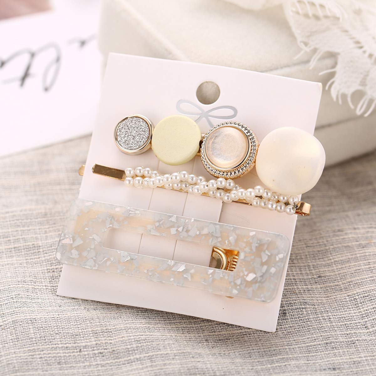 Jewels Galaxy Gracious Pearl Gold Plated Hairclip Jewellery for Women (Style 17) (CT-HP-6642) 1