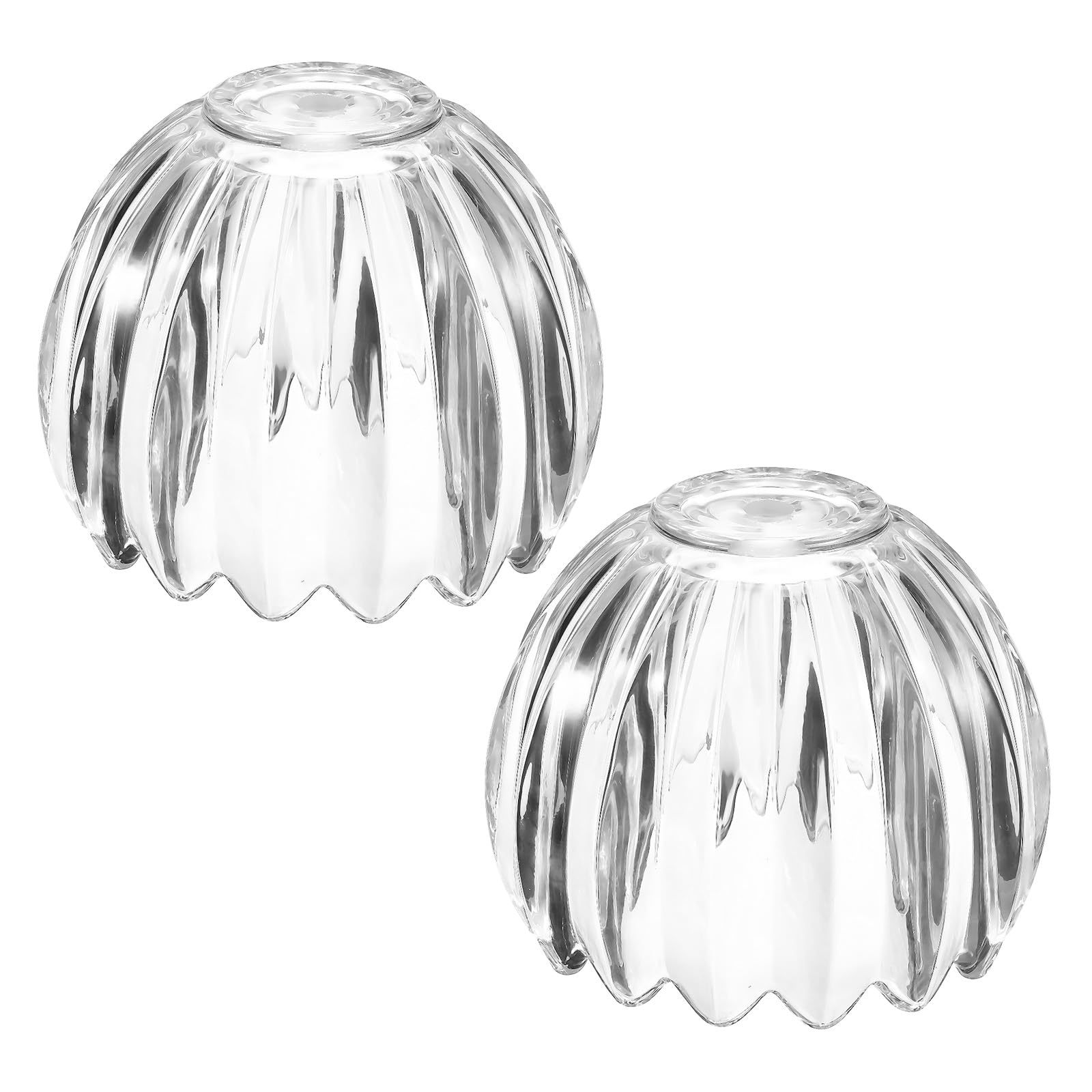 VIAPUICE Glass Tulip Lamp Shades 10mm Top 130mm Dia. 105mmH 2 Pcs-Clear | Small Tulip Flower Lampshades Vintage Mini Lamp Shade Replacement for Sconce Pendant Chandelier Floor & Table Light