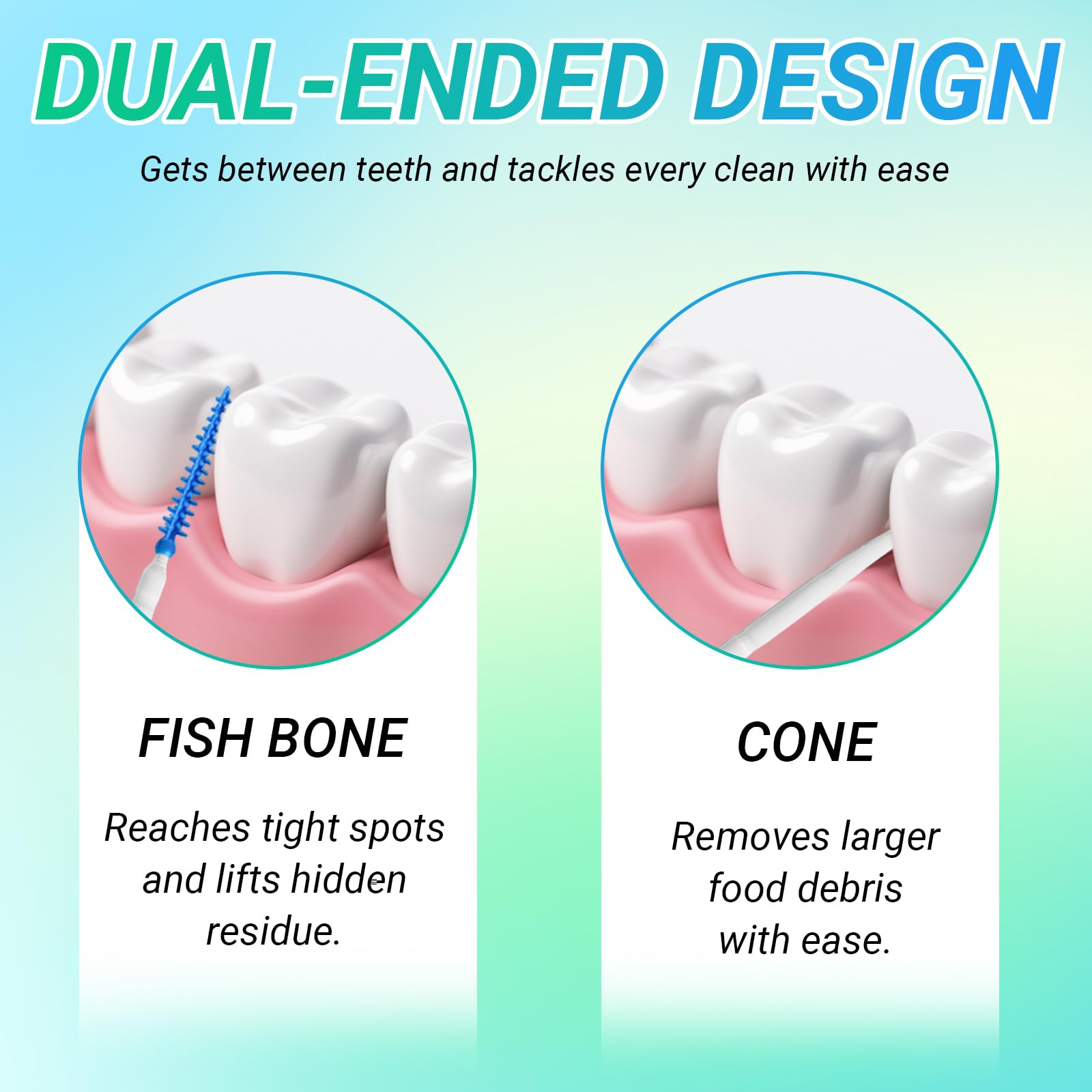 Cure Dent Plastique 2-en-1 Portable 400 Pièces Nettoyer Entre les Dents