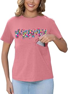 Nursing Shirts for Breastfeeding Women Mama Zip Maternity Tshirts Nursing Tops Maternity Graphic Tee