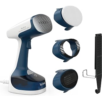 Tefal Access Steam Easy DT7170 Steam Brush 15 Seconds Heating Time 1400 Watt up to 25 g/min 150 ml Water Tank Steamer 8 Min. Steamen 2.6 m Power Cable Includes Accessories White/Blue