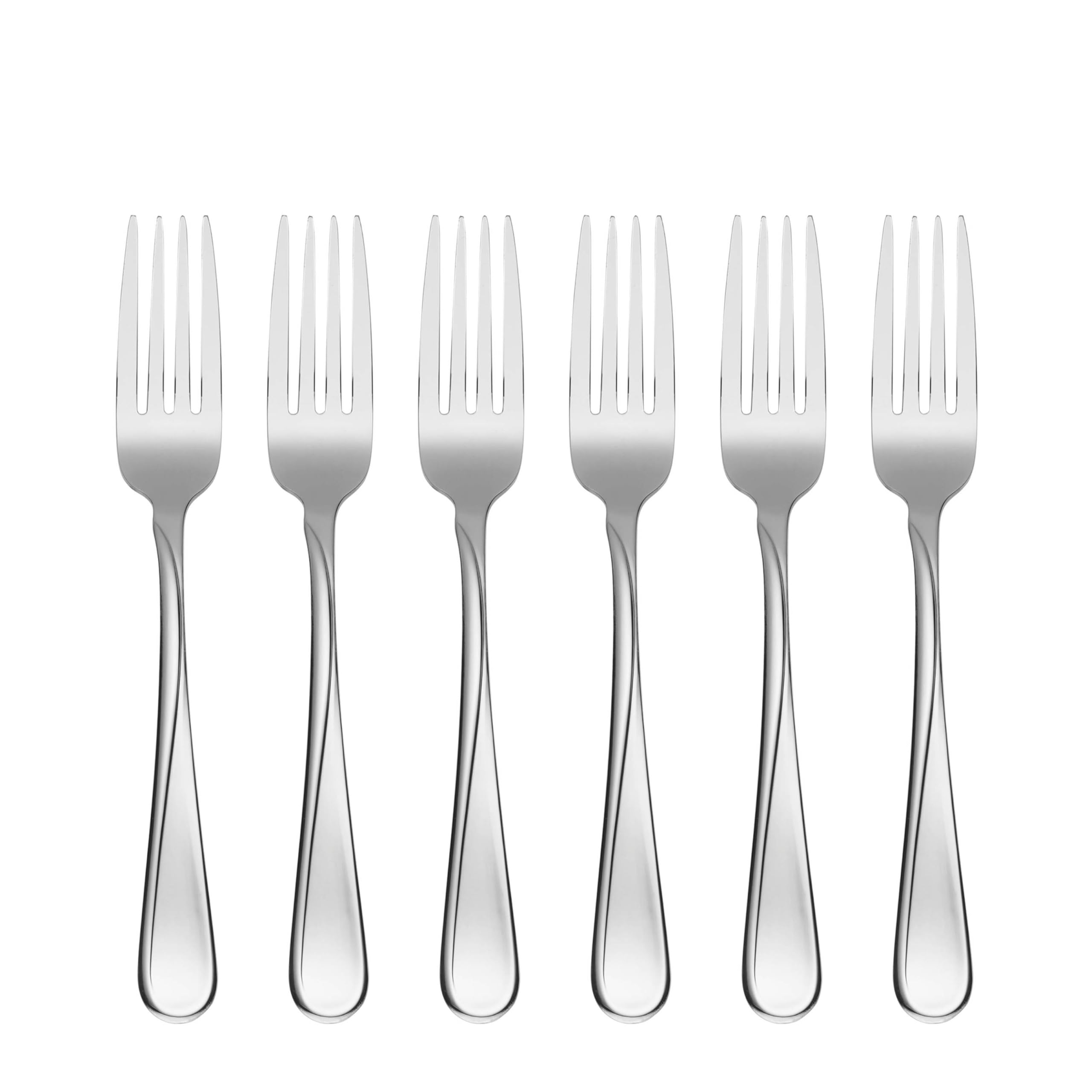 Oneida Flight Dinner Forks Silverware Set for 6, Flatware
