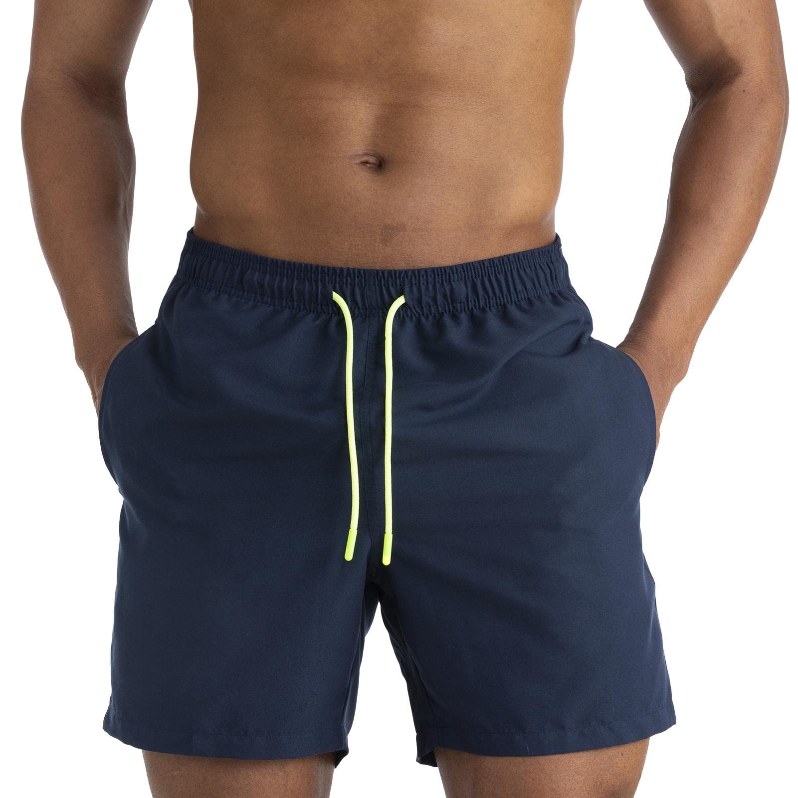 EDOTON Costumi da Bagno Uomo, Leggeri ad Asciugatura Rapida Costume Piscina Uomo Lungo Impermeabili Costume Uomo Mare con Cintura Regolabile e Tasche/Nuoto/Surf/Casual