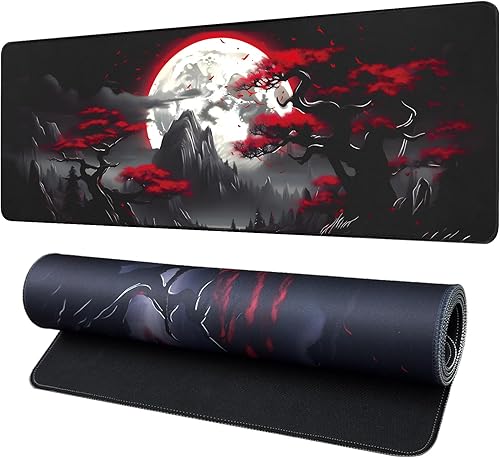 Miniatura 17 de Alfombrilla de ratón para juegos, gran alfombrilla de ratón para teclado y ratón con base de goma antideslizante, adecuada para la escuela, oficina,