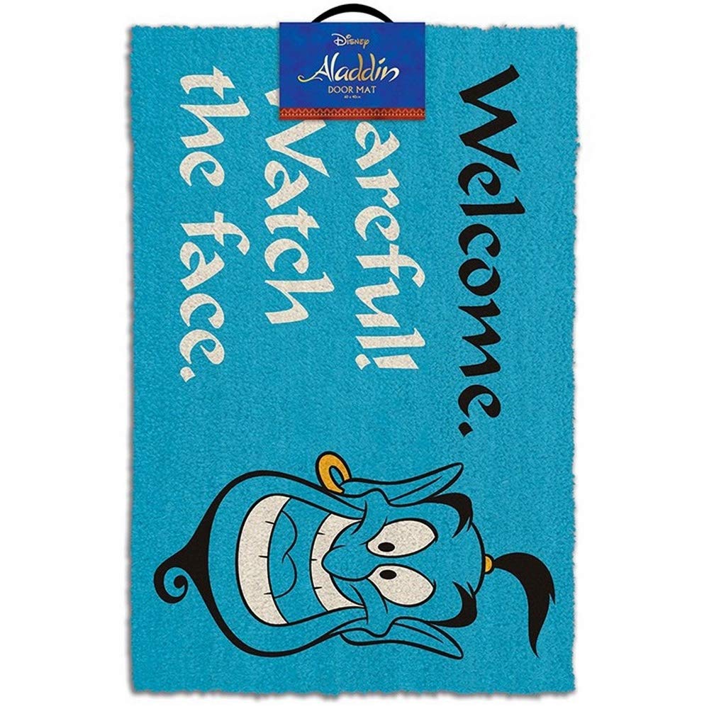 Disney Felpudo de Fibra de Coco-Le Génie Aladdin, Multicolor, 40 x 60 x 1,5 cm