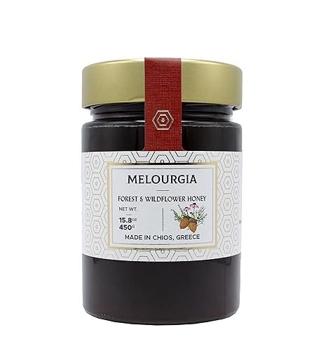 Melourgia - Miel de bosque y flores silvestres 15.87 oz (miel griega) GANADOR DEL PREMIO DE GRAN SABOR!
