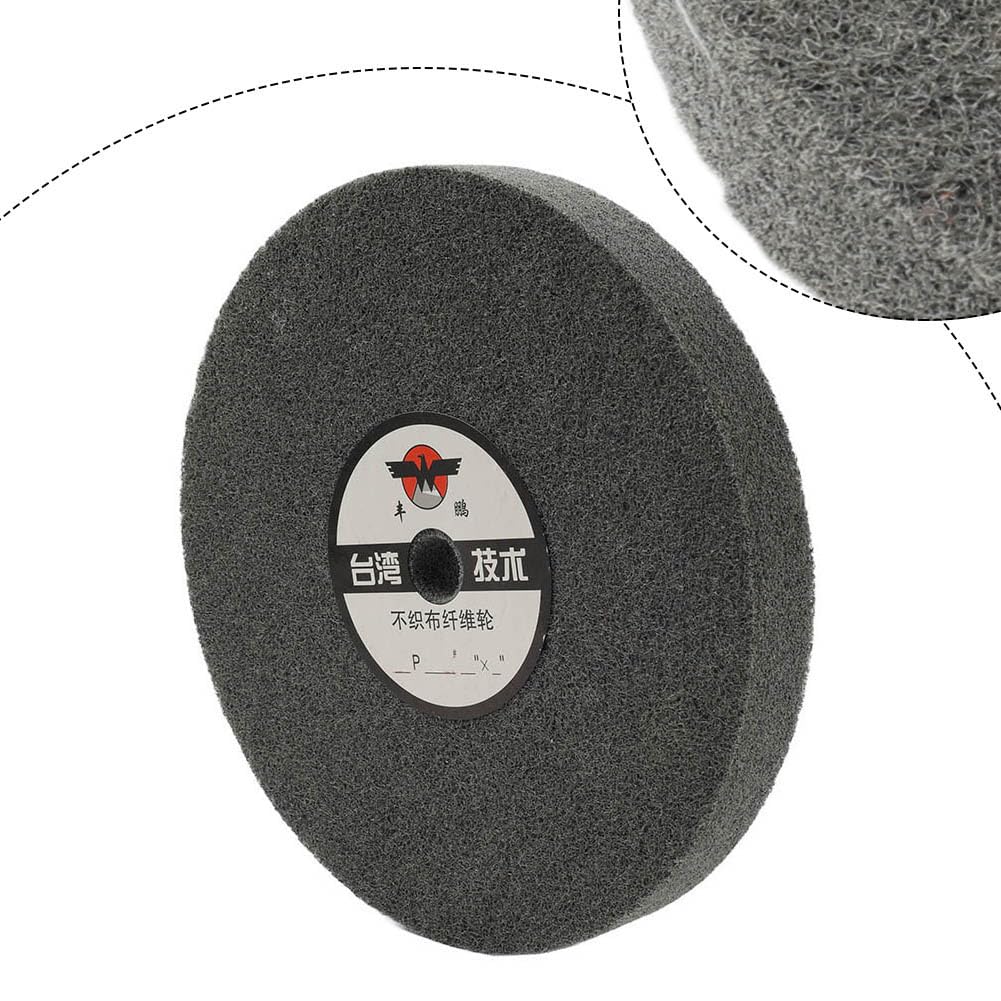 YFUK 1 stück 200x25x16mm Faser Polieren Nylon Rad Polieren Schleifen Pad Entgraten Schleif Scheibe 7P Grau