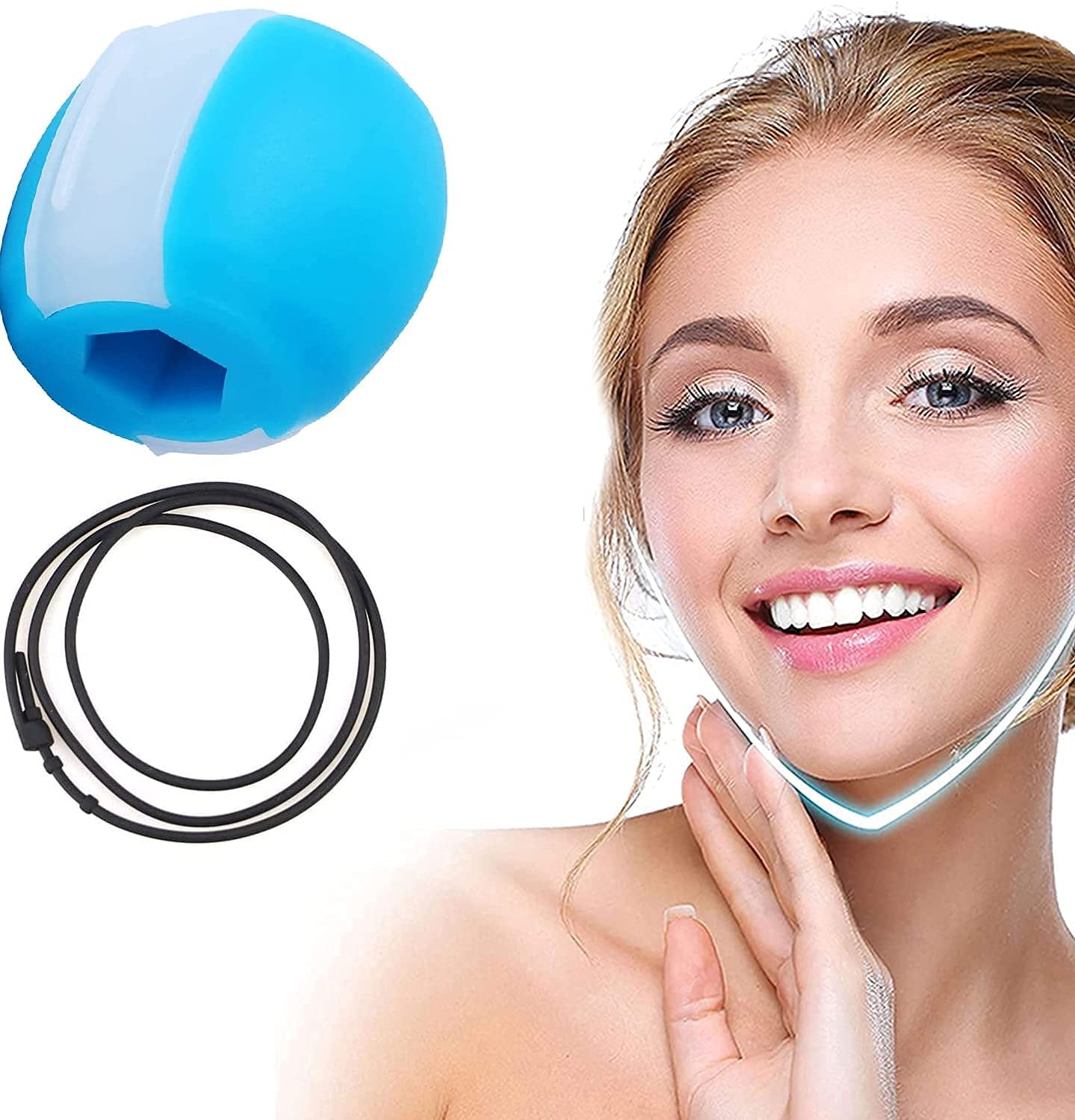 JIG'sMART Jawline Exercise Ball Jaw Exerciser Chew, Jaw Exerciser And