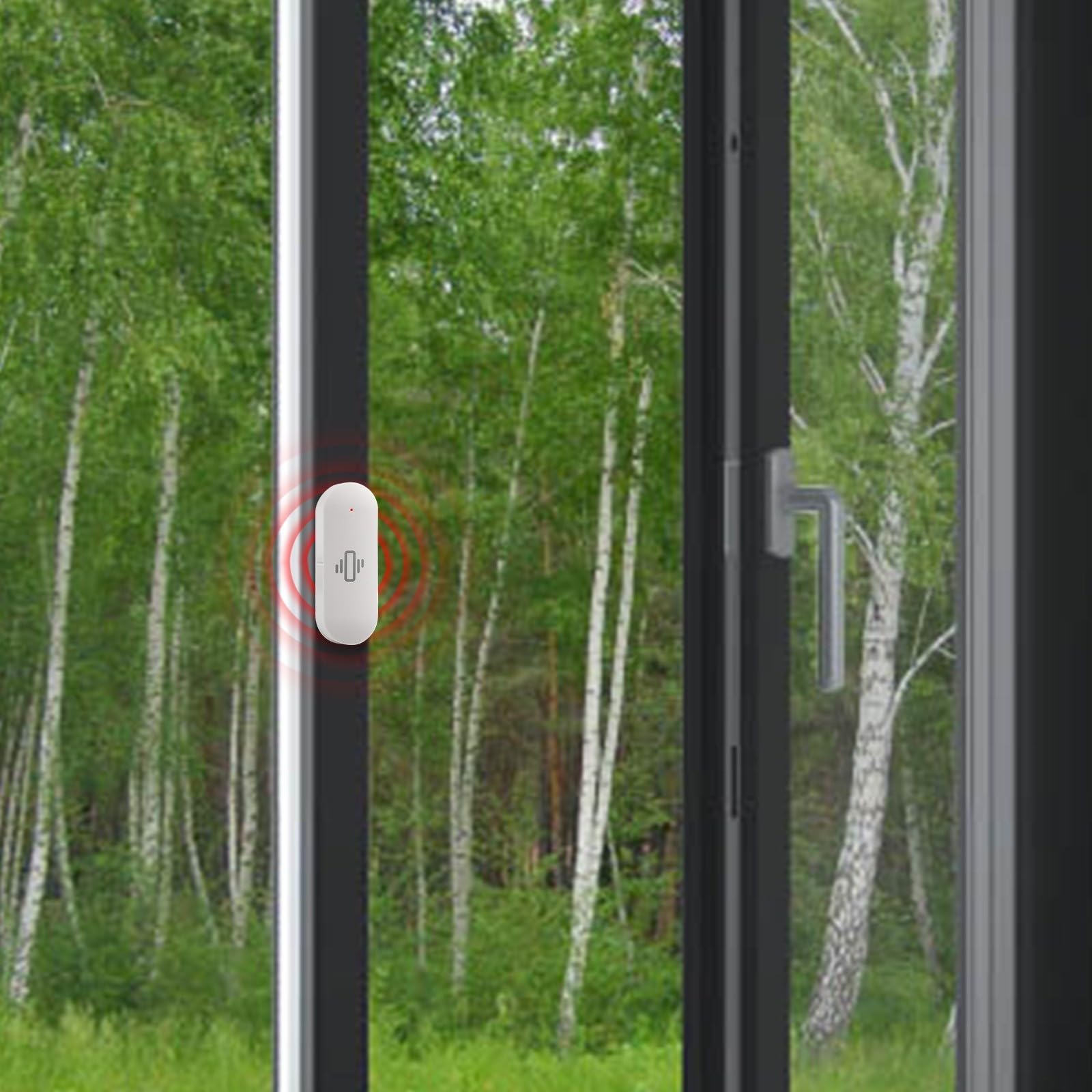 Vibrationssensor Für Tuya Und Für Smart Life, WiFi Erschütterungsdetektor Mit Sofortiger Benachrichtigung, Energiesparender Alarm Für Fenster Und Türen, Einfache Installation(4 Stück)