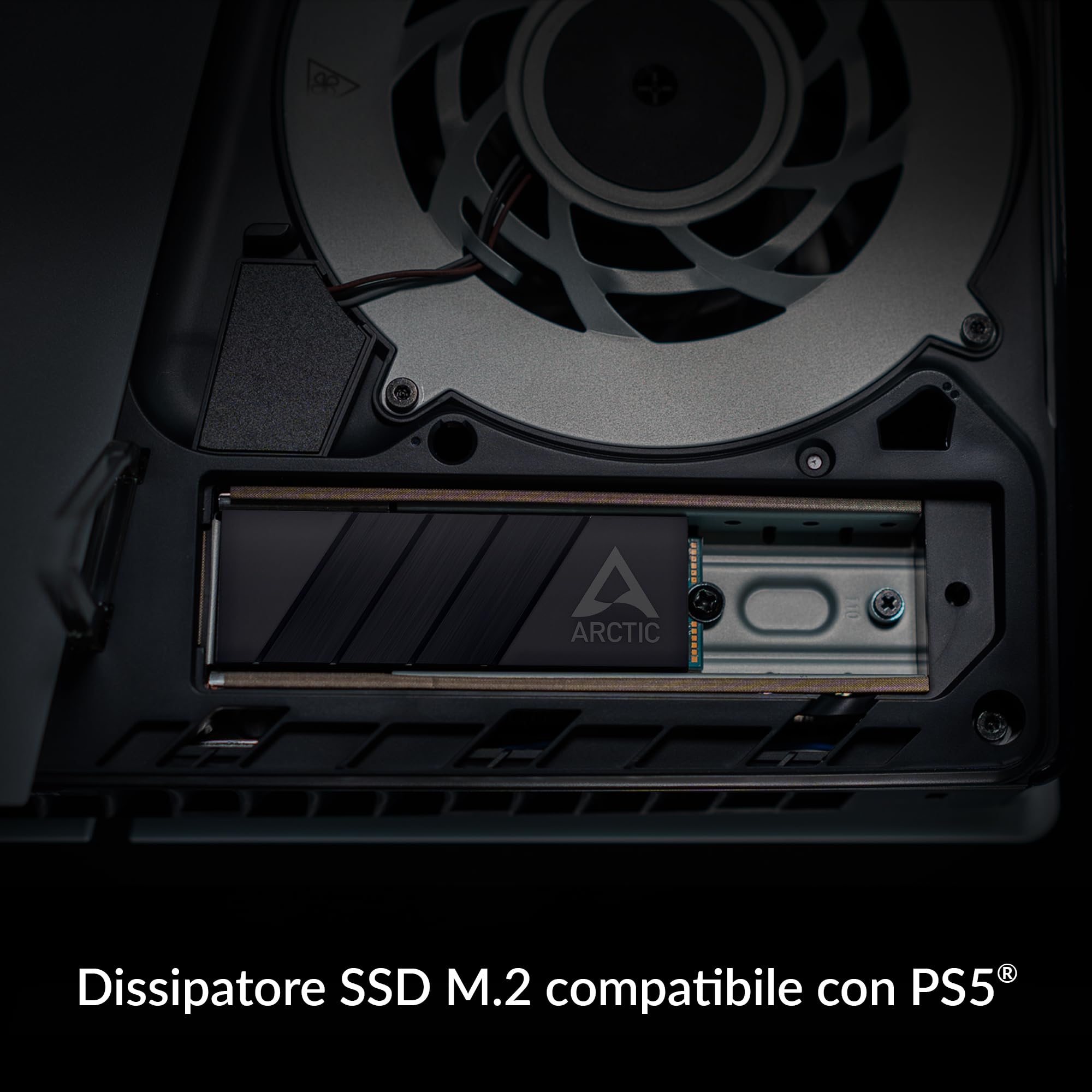 ARCTIC M2 Pro Dissipatore di calore per SSD M.2 2280 con pad termici TP-3 compatibile PC PS5