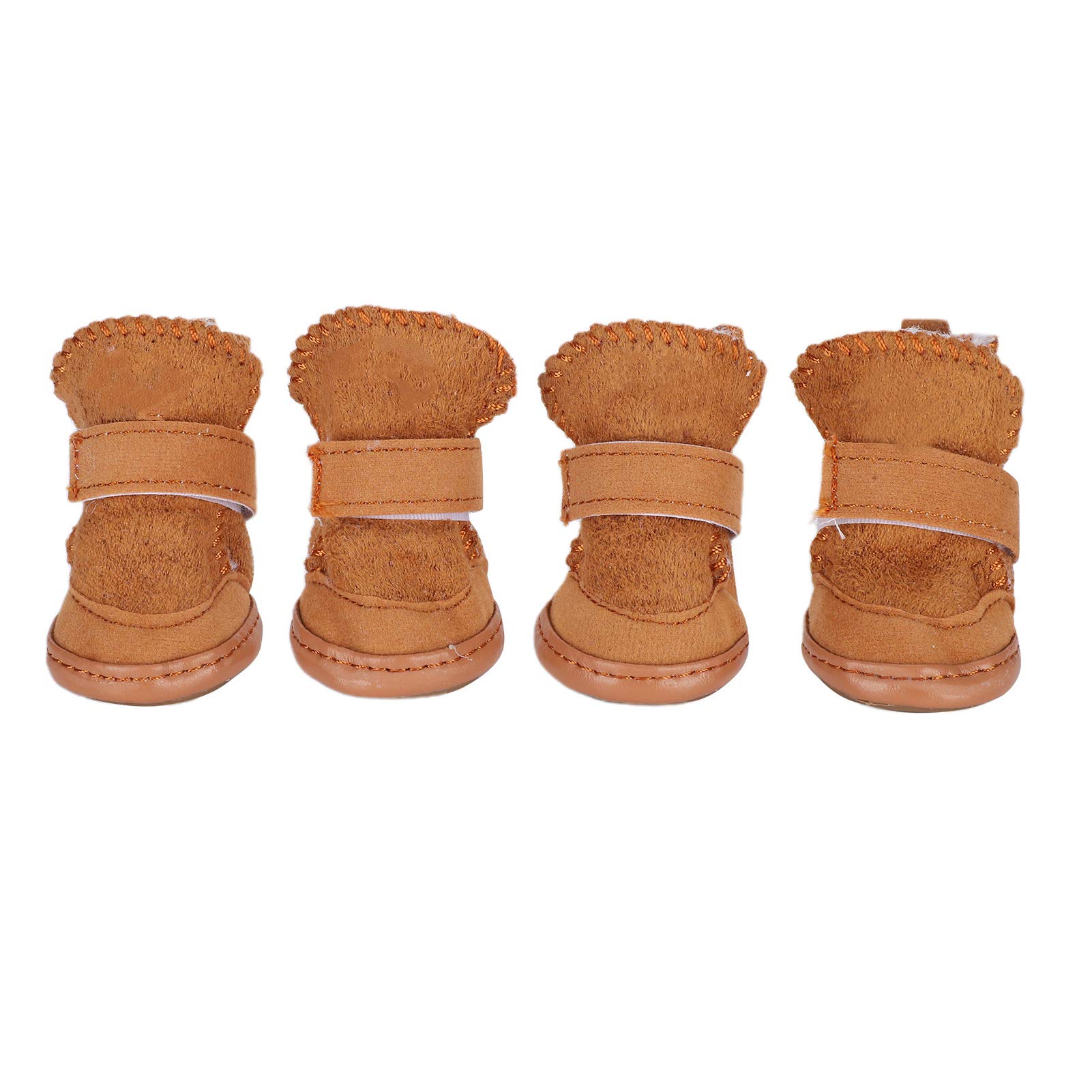 Winter Warm Dog Boots, Anti Skid Pet Shoes, Protector with Strap, Non Slip Design for Snow, Made of Breathable Plush for Dogs and Cats (3 Size)