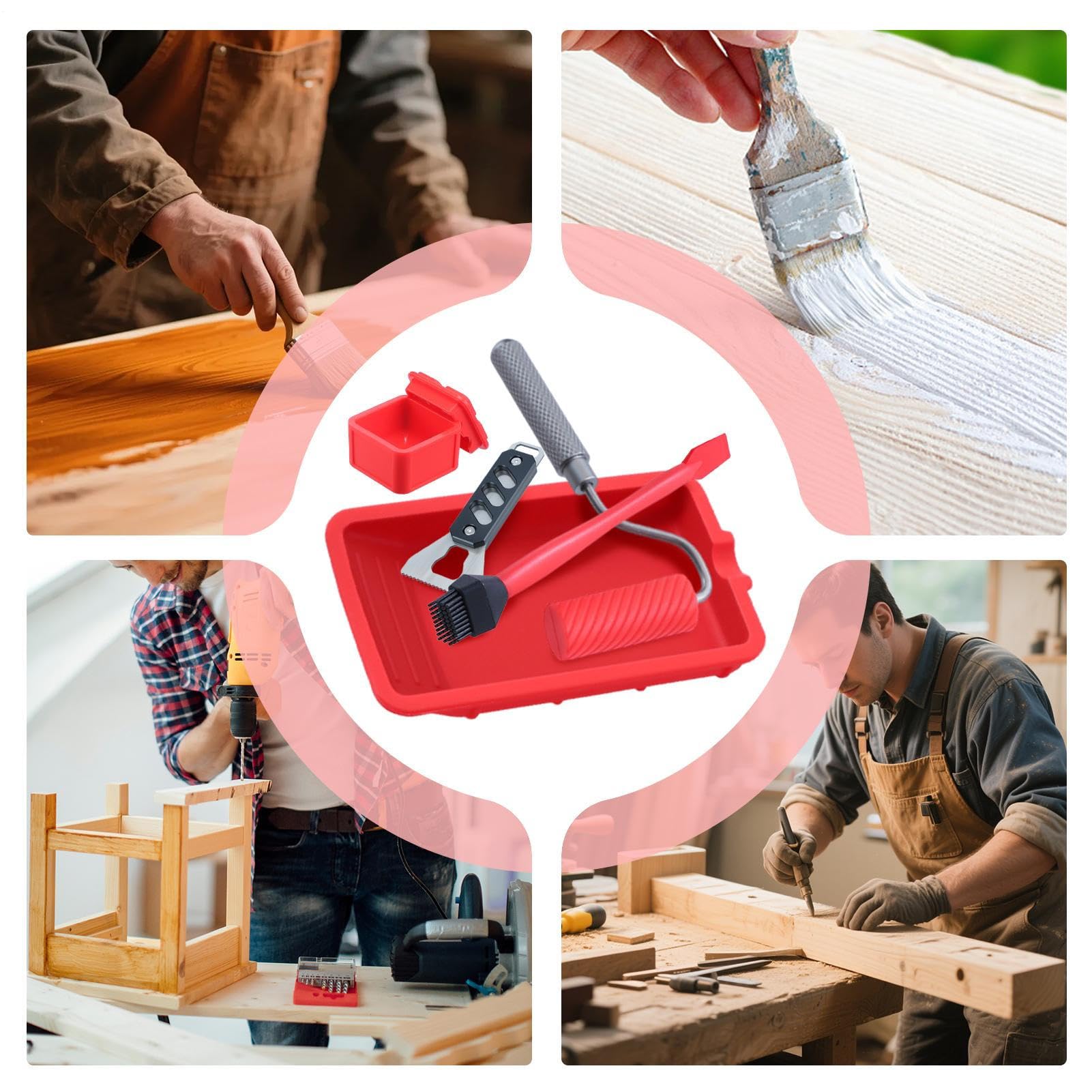 Applicatore colla legno Applicatore per incollaggio di superfici in legno | Rullo multifunzionale per applicazione di colla per lavori di falegnameria mobili artigianato stampa artistica uso ester