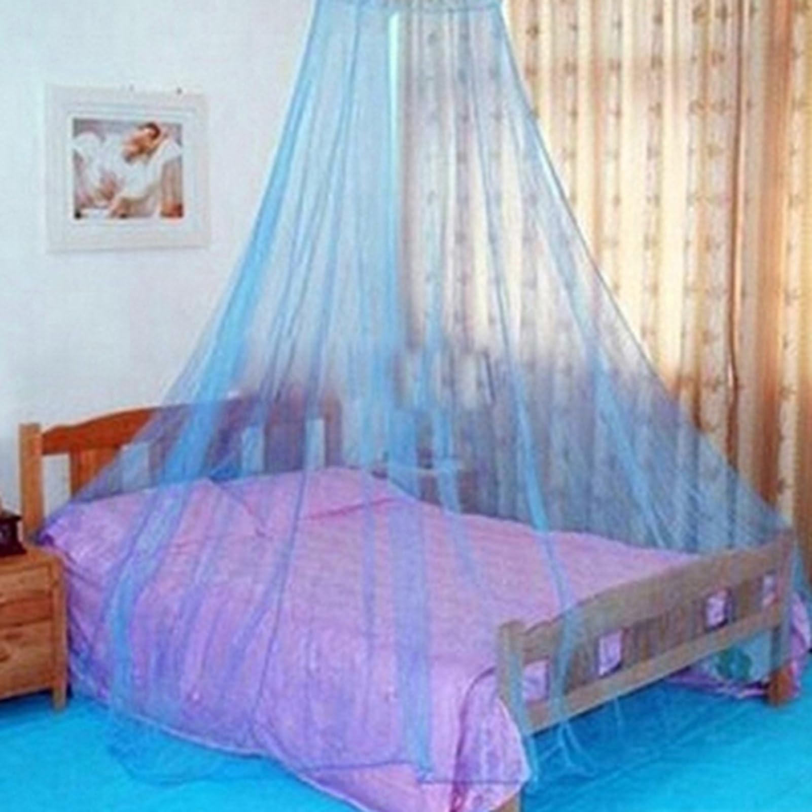 matumou Elegant Lace Bed Canopy Netting Curtain Round Dome Net Bedding