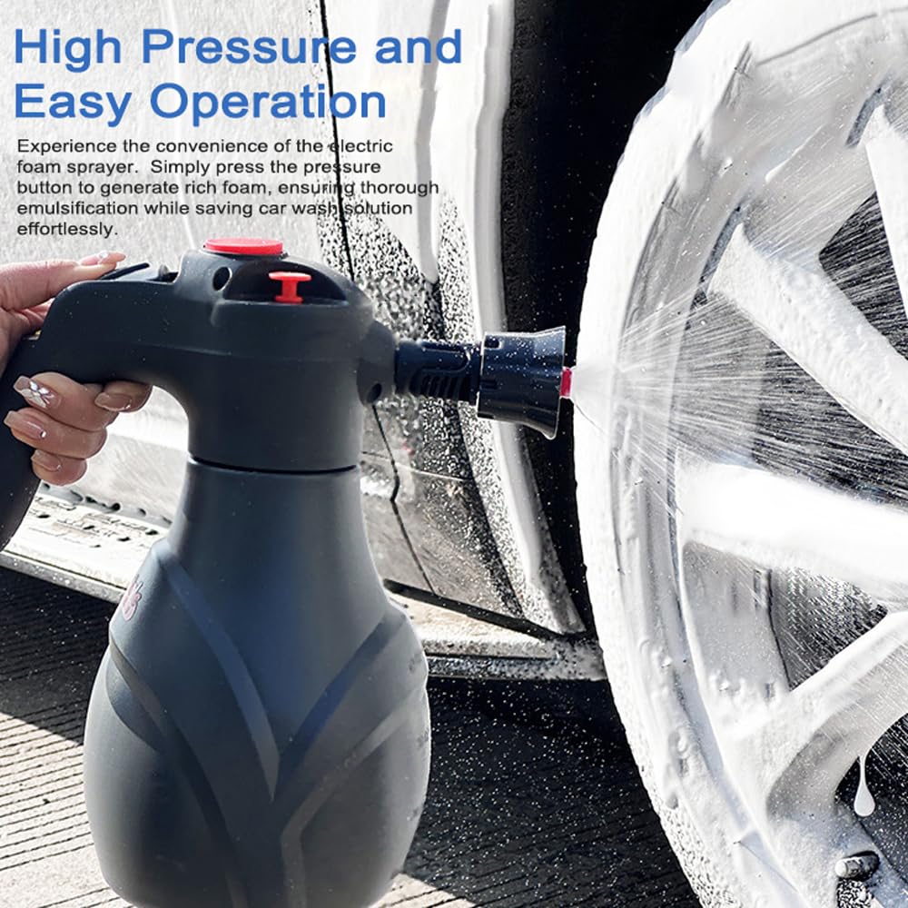 Spruzzatore di Schiuma Elettrico 2L Strumento per Lavaggio Auto Wireless Pompa Schiuma Spruzzatore per Irrigazione Domestica per Lavaggio Auto Irrigazione di Piante