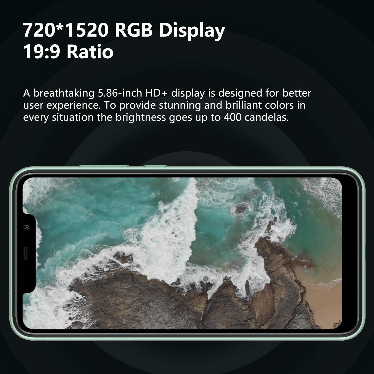 70% Off Everything OUKITEL C22 Unlocked Smartphone, 4G Android 10 Triple Cameras Cell Phone, 4GB 128GB Dual SIM 4000mAh Battery 5.86 Inches 13MP Rear Camera Face Fingerprint ID Global LTE Mobile Phone (Green)