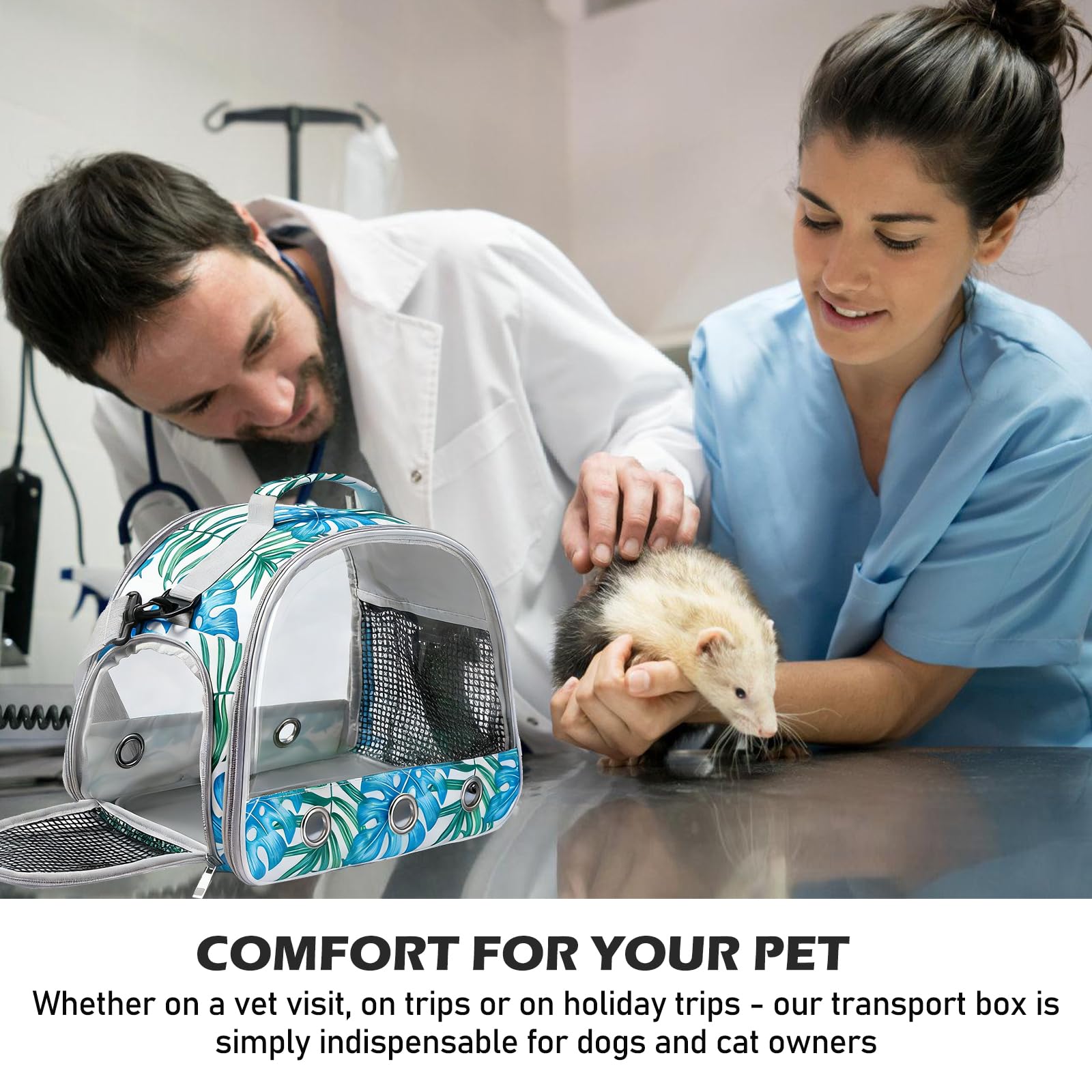 Petit sac de transport pour animal de compagnie avec coussin, sac de transport pour petit animal, boîte de transport pour chat avec ouverture latérale, sac de transport pour cochon d'Inde, boîte de