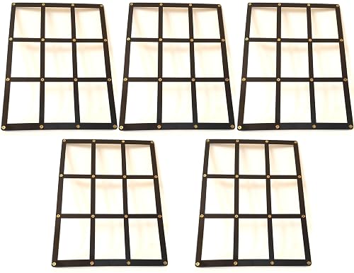 docsmagic.de 5 x 9-Card Black Frame Screw Down Display Case Holder