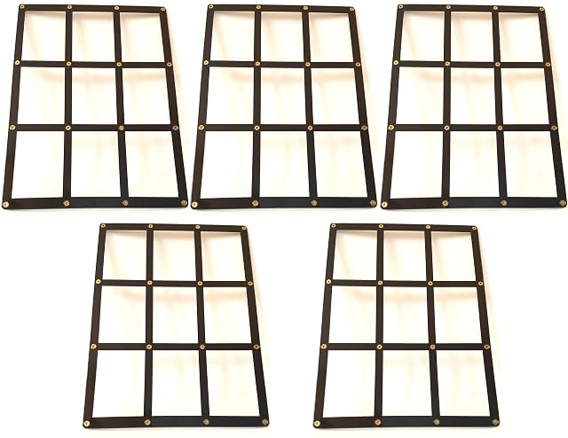 docsmagic.de 5 x 9-Card Black Frame Screw Down Display Case Holder