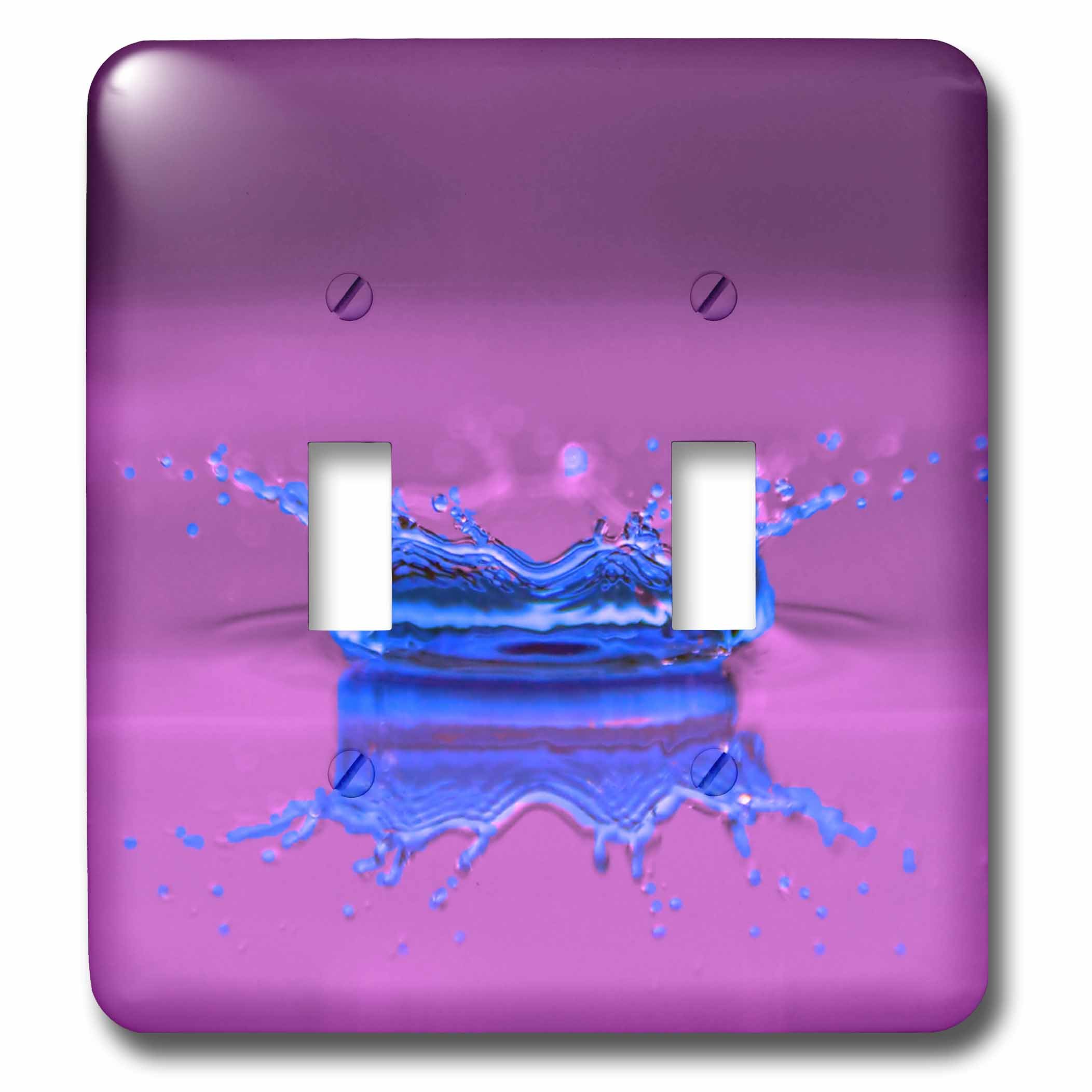Interrupteur à bascule double 3D Rose Lsp_236443_2 bleu bouton luminaire