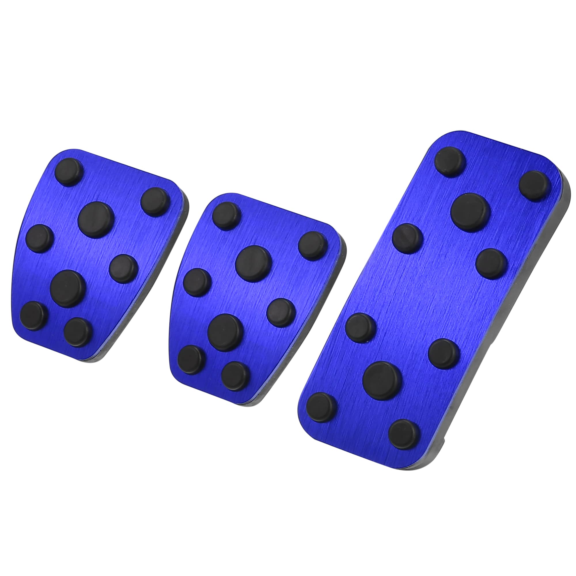 X AUTOHAUX Car Foot Pedal Pad Accelerator Gas Brake Clutch Pedal Cover Kit Blue