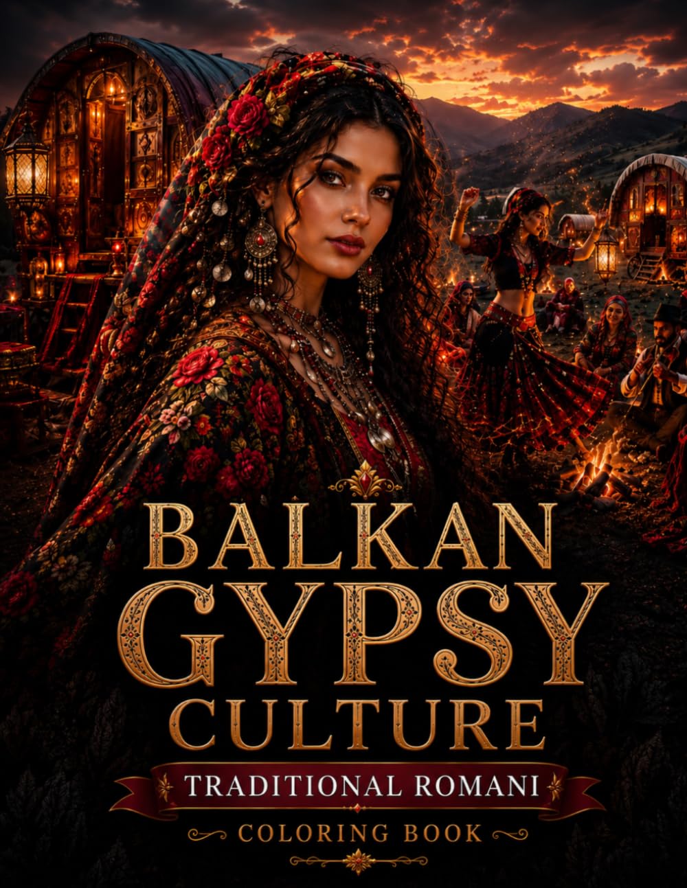 Balkan Gypsy Culture: Traditional Romani Coloring Book