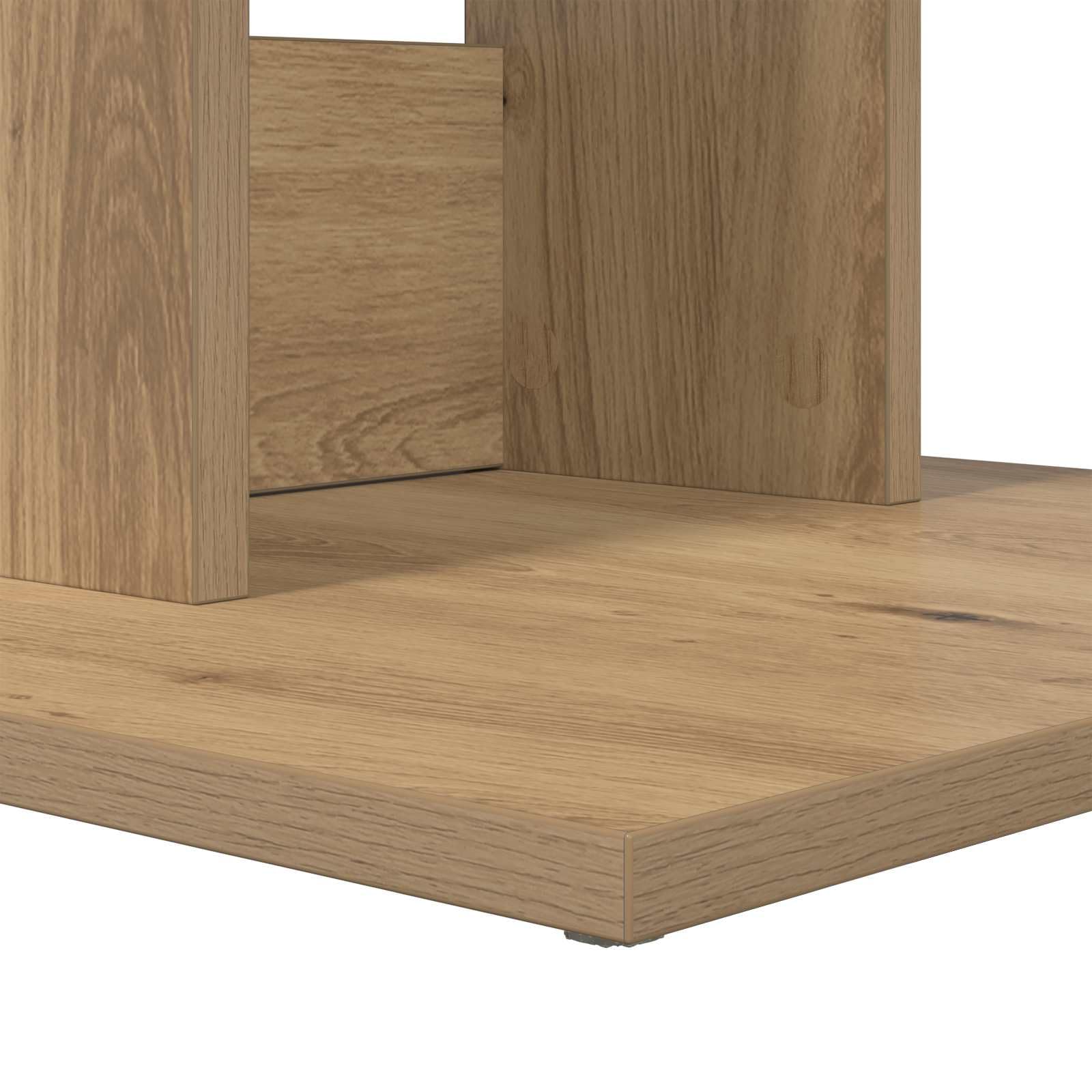 Mesa auxiliar de roble Artisan, 45 x 40 x 62,5 cm, de madera, mesa de café y mesa de café, mesa de centro estrecha para salón y dormitorio, mesita de noche rectangular