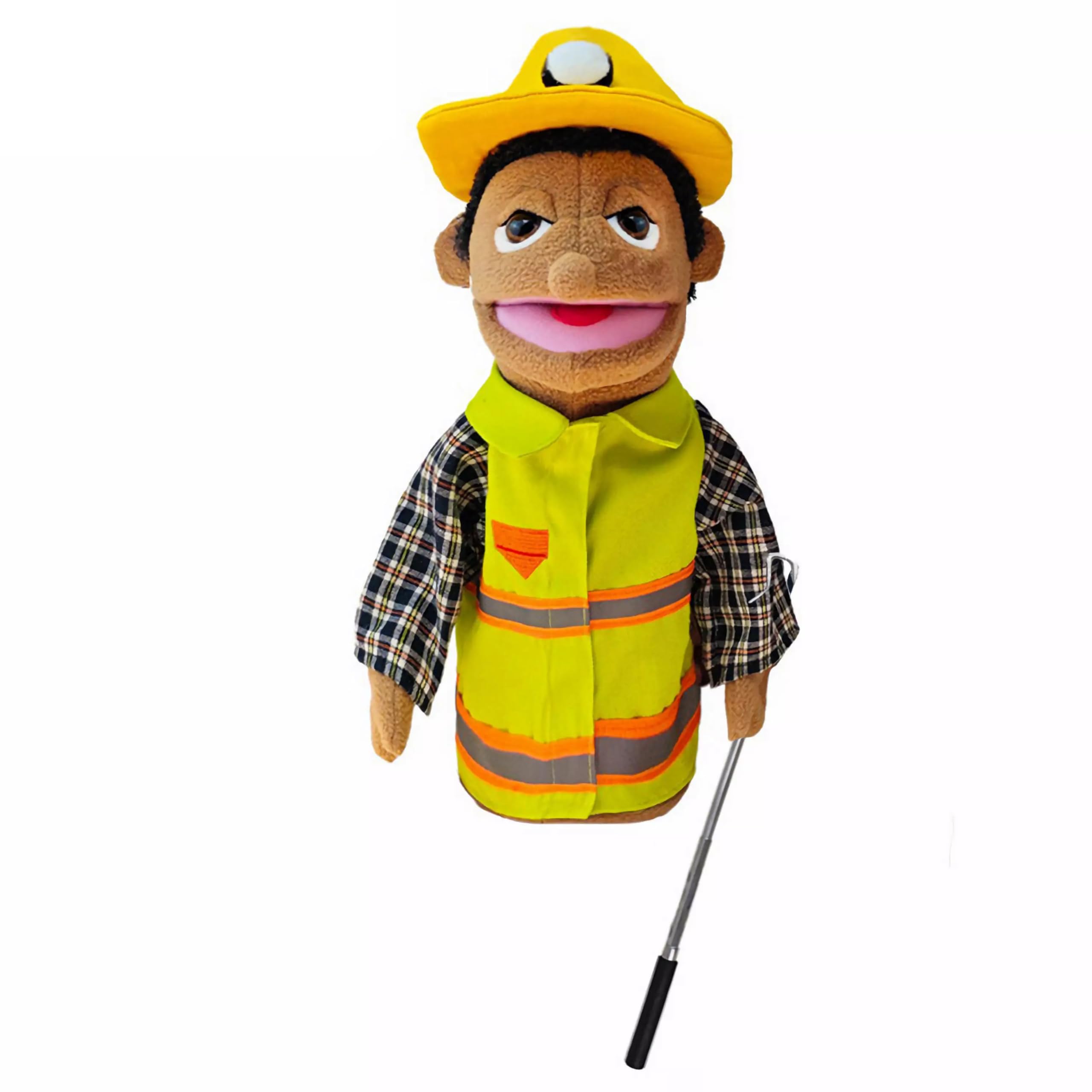 LOMTRATS Theater Hand Puppets for kids,Includes Teacher, policeman, farmer, pirate, detective, etc. with Movable Open Mouths,Perfect for Storytelling,Teaching,Festival Gifts,1 PCS with Joystick