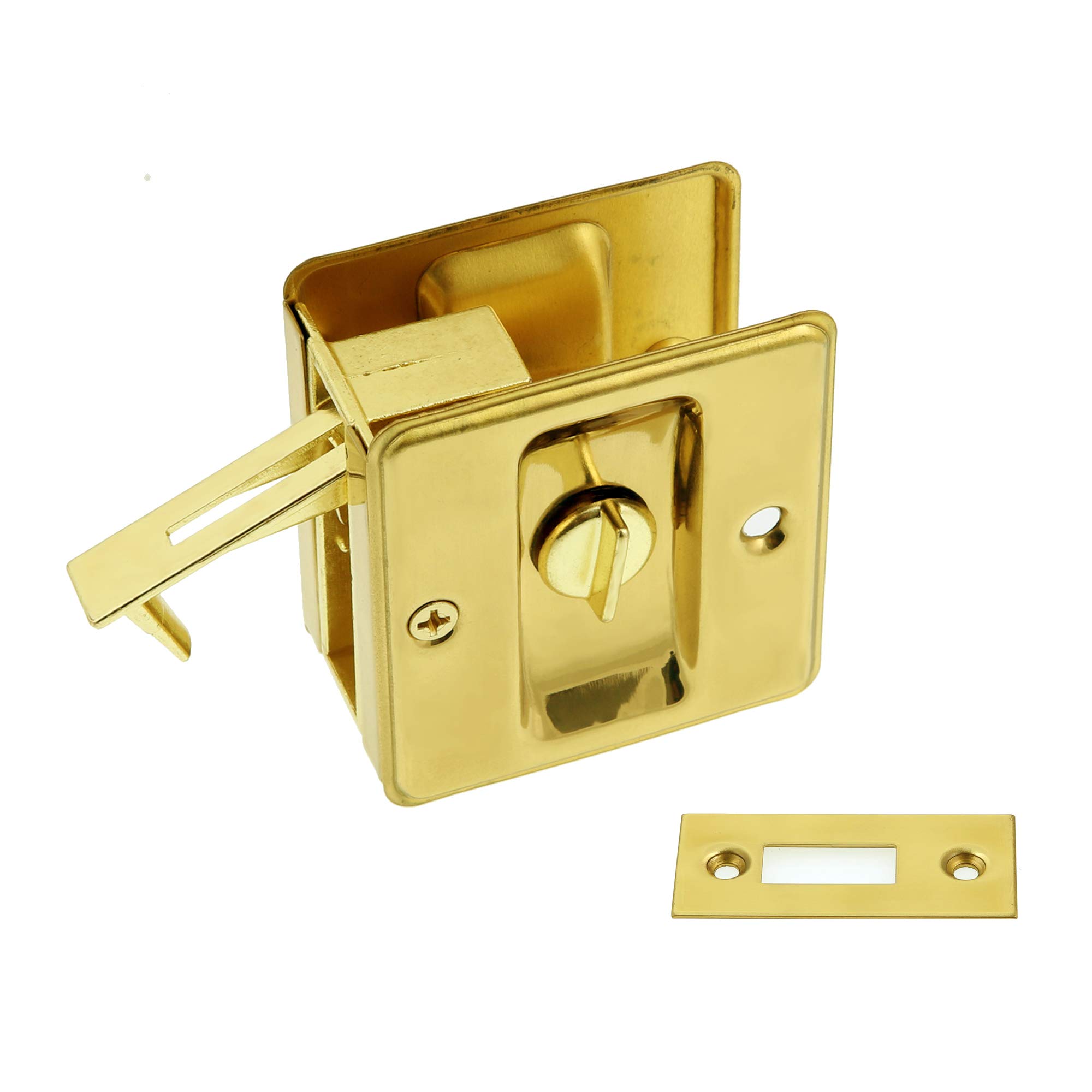 Idh by St. Simons 25411-3NL Premium Pirinç Gizlilik Kapı Kolu, Parlak Pirinç