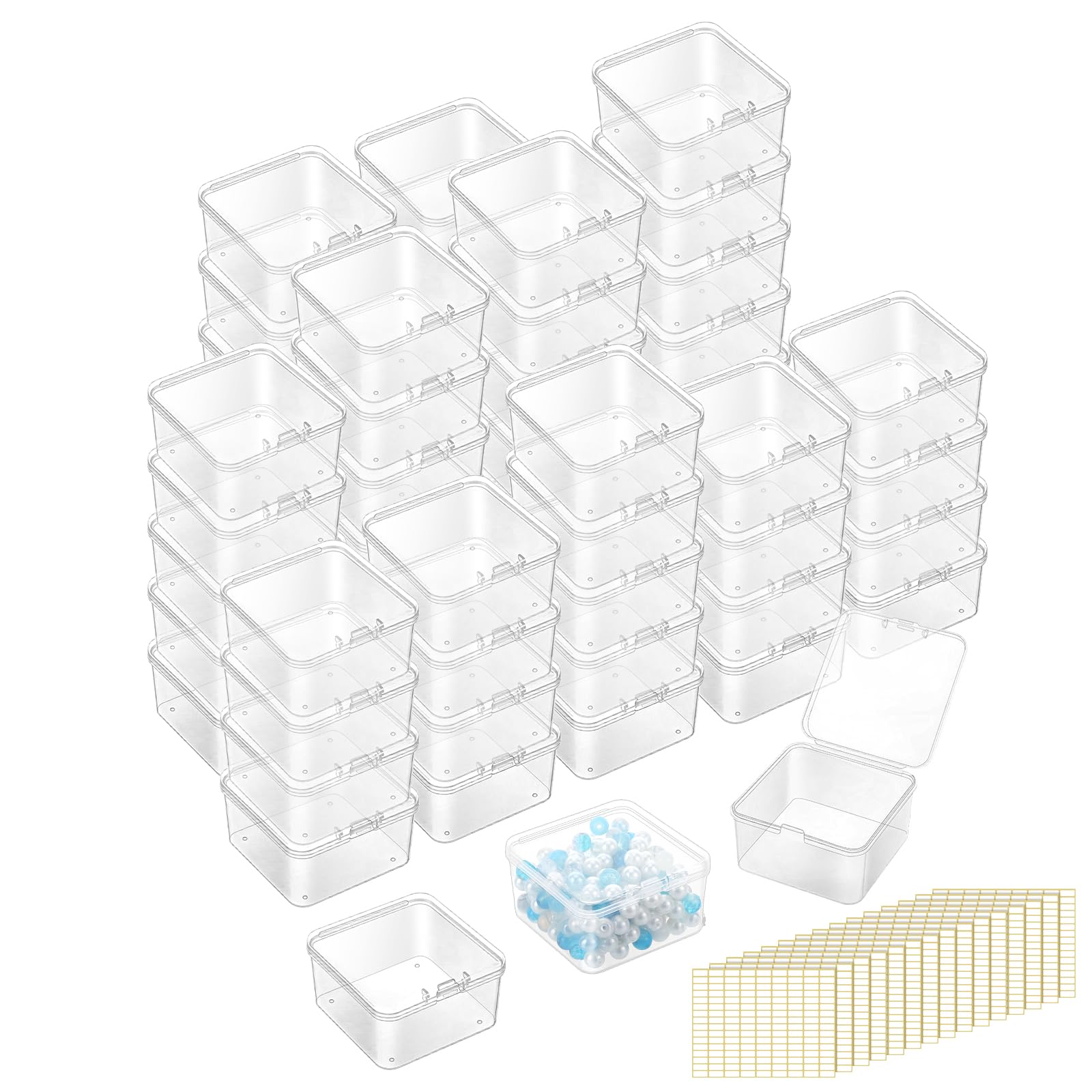 Boîtes de rangement pour perles transparentes : l'atelier créatif ordonné
