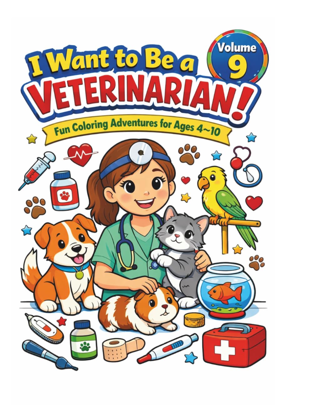 I want to be a Veterinarian: Fun Coloring Adventures for Ages 4-10 (I Want to Be… Fun Coloring Adventures for Ages 4–10)