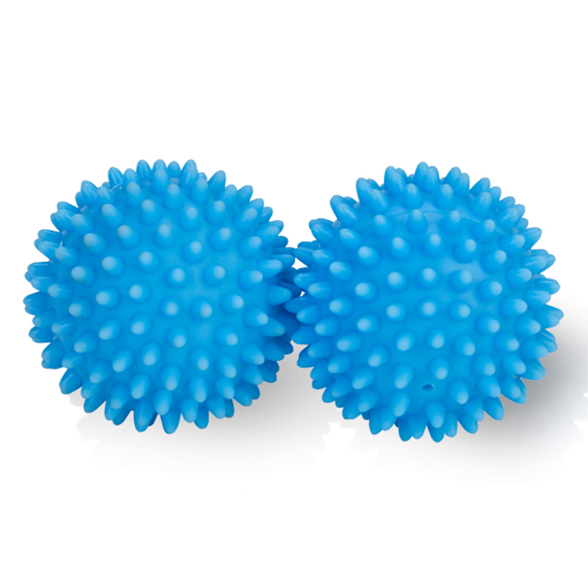 Smart Design Plastic Dryer Balls with Spikes - Set of 2 - Fabric Softener - Eliminates Wrinkles and Reduces Static - for Laundry, Clothes, Fabrics - Blue