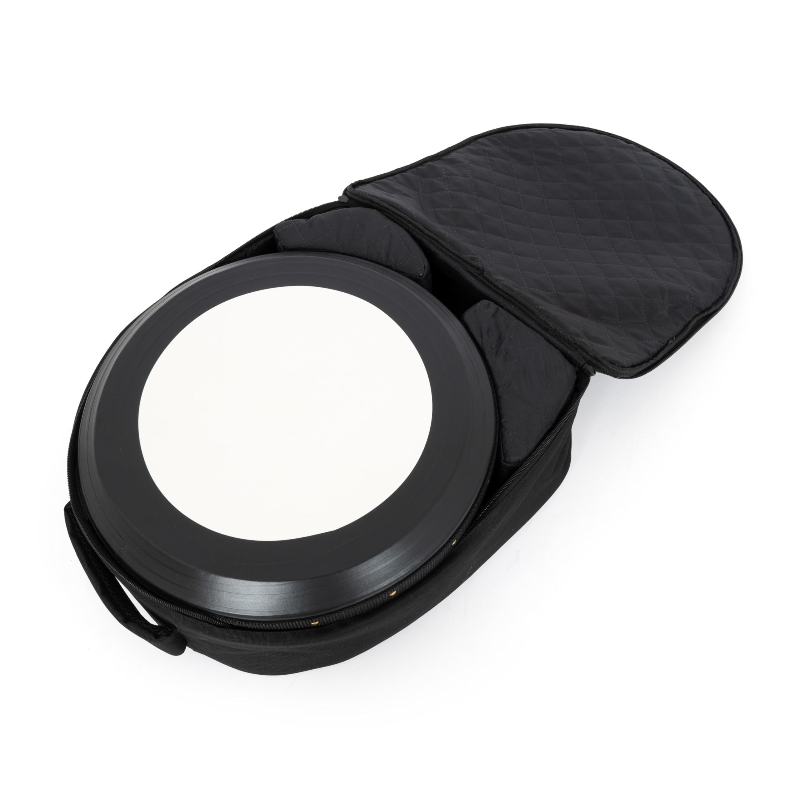 Percussion Plus Bodhran noir accordable à la main avec étui et bennes - 35,6 cm