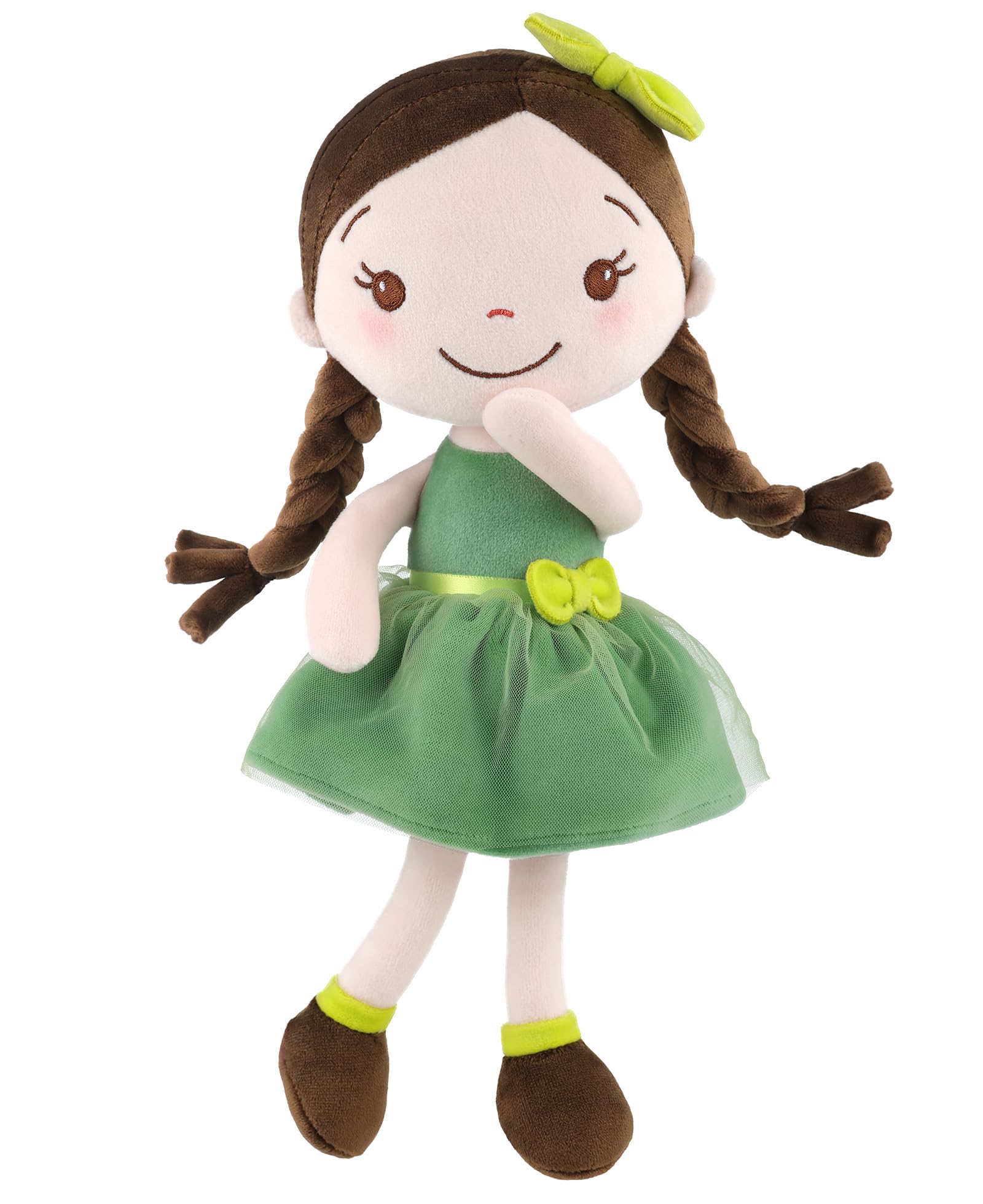 GAGAKU Bambola di peluche morbida per bambine - Il mio primo regalo di bambola per bambine, bambine e neonati, bambola di pezza lavabile in lavatrice
