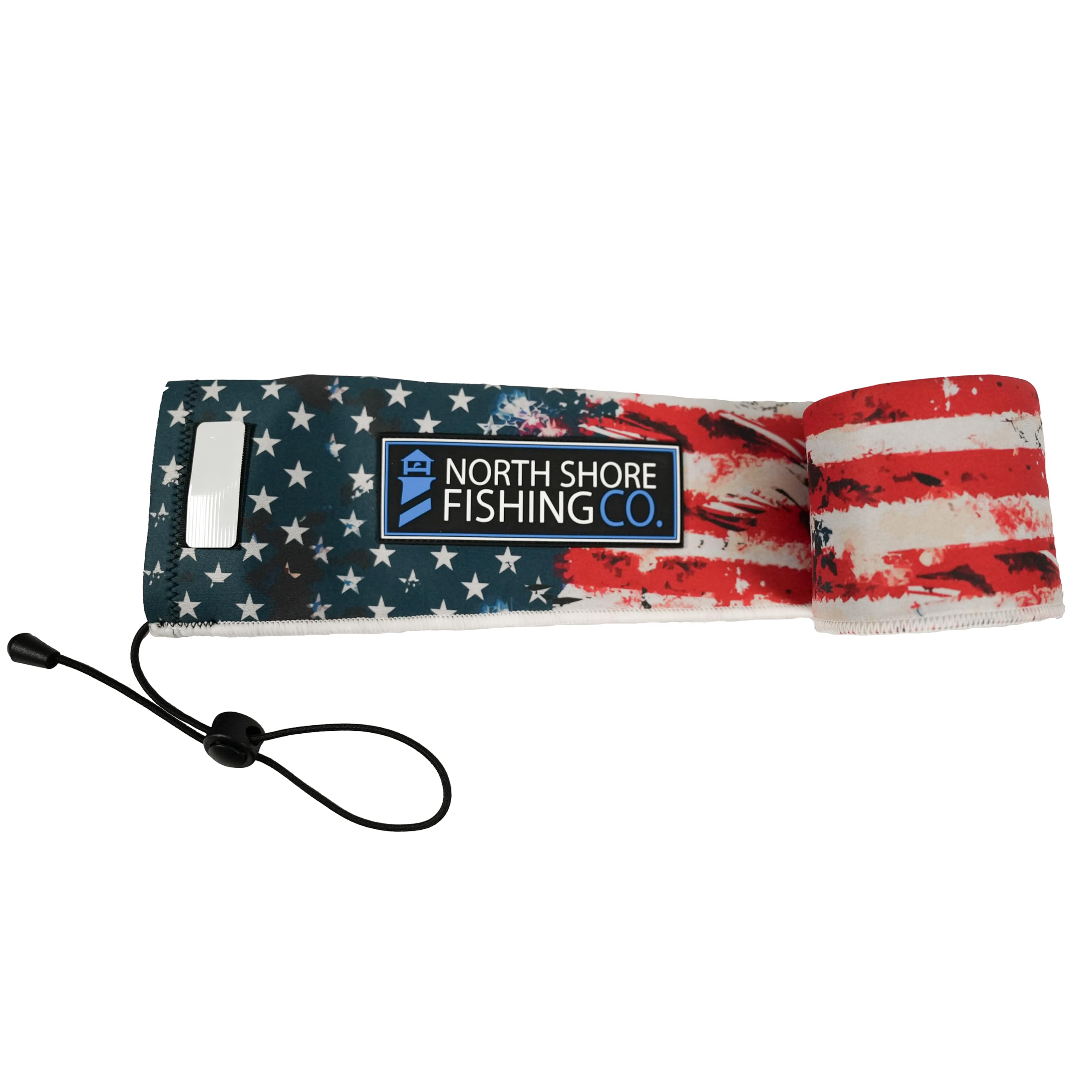 Premium Neoprene Fishing Rod Sleeve – Floating, Puncture Resistant, Labeled Protective Sock for Casting, Spinning, Trolling Fishing Rods (Spinning, Flag, 60)