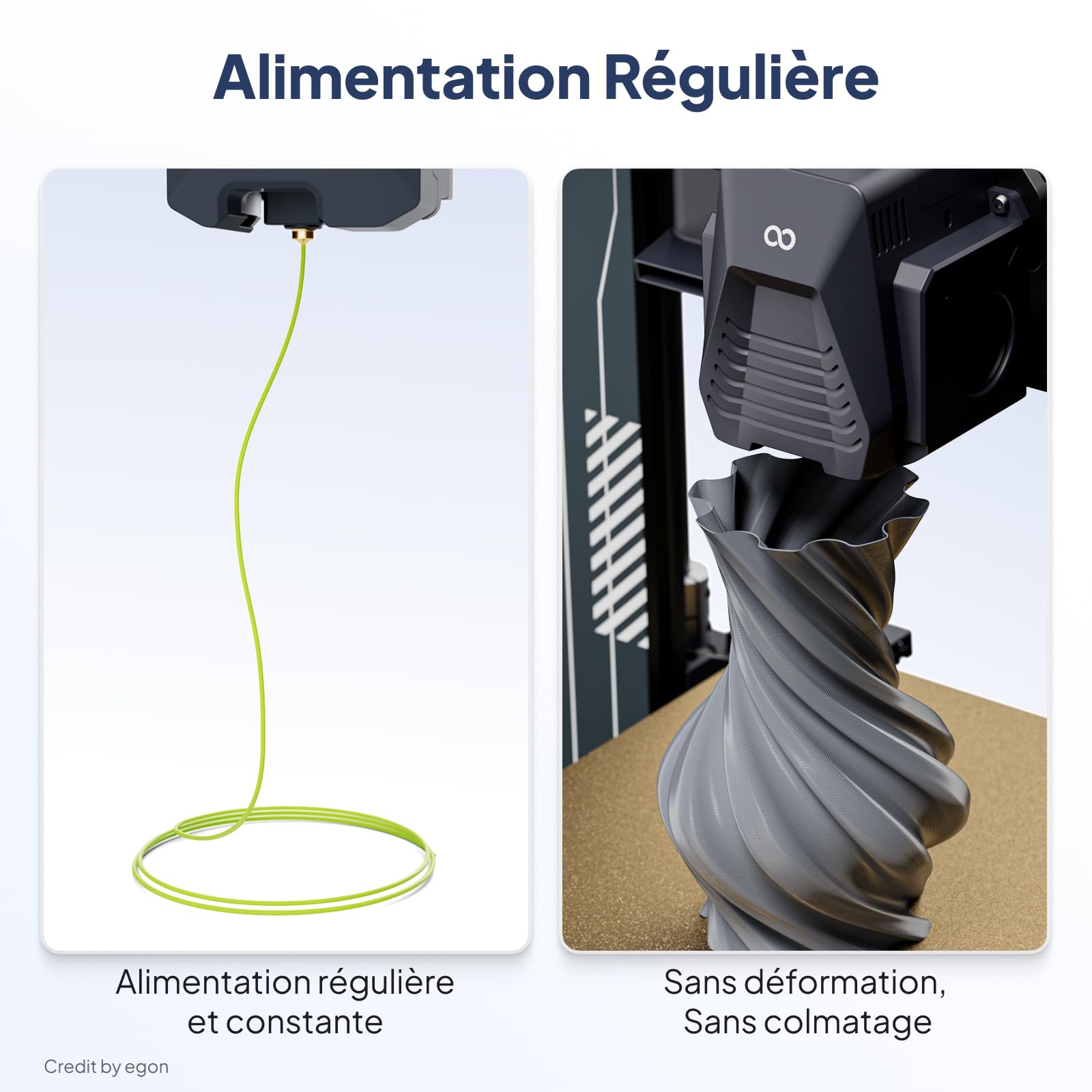 DEEPLEE Filament PLA Plus 1.75 mm Noir et Gris 4kg 4 Bobines pour Imprimantes 3D FDM