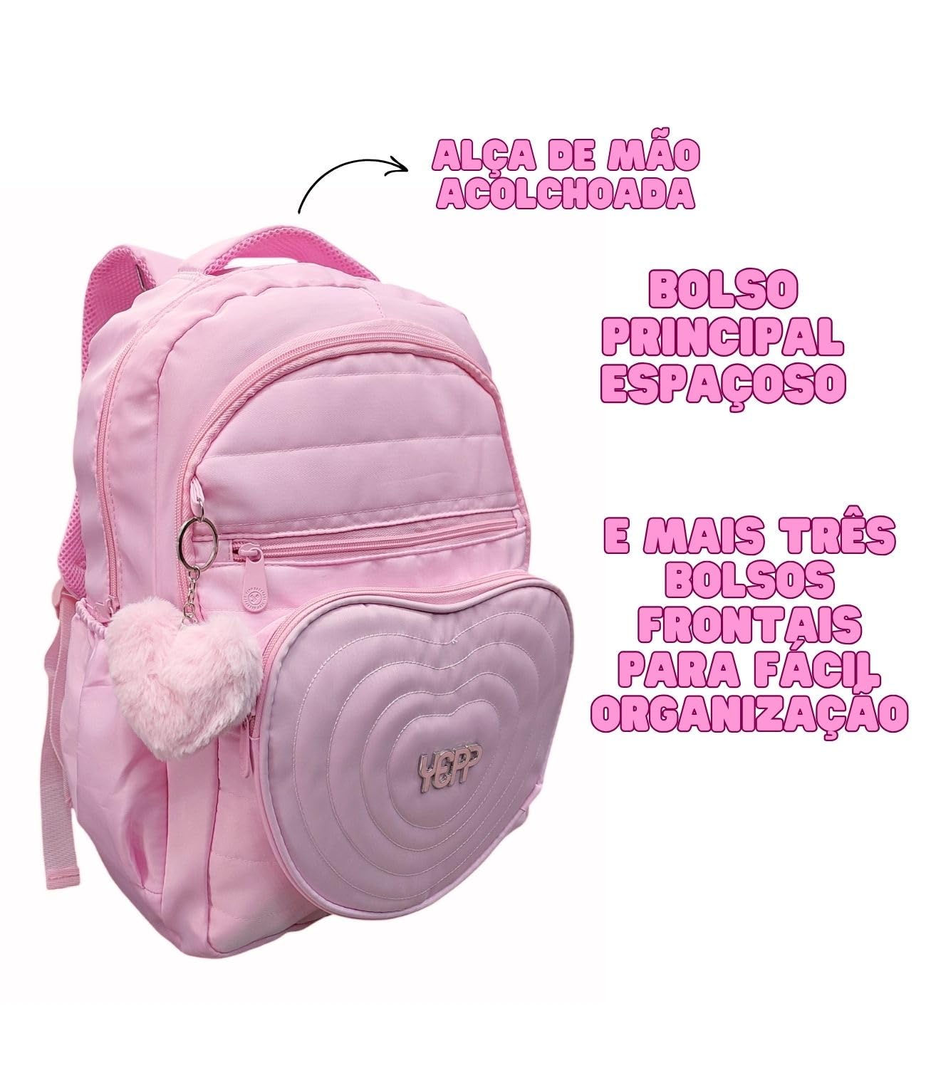 Kit Mochila de Costas Estojo Box e Lancheira Coração Fashion Escolar Rosa em promoção! Veja a oferta e mais achadinhos de Mochilas escolares 3 Hoje é o melhor dia para comprar Kit Mochila de Costas Estojo Box e Lancheira Coração Fashion Escolar Rosa com aquele preço maroto! Promoção! Aproveite a oferta! 3