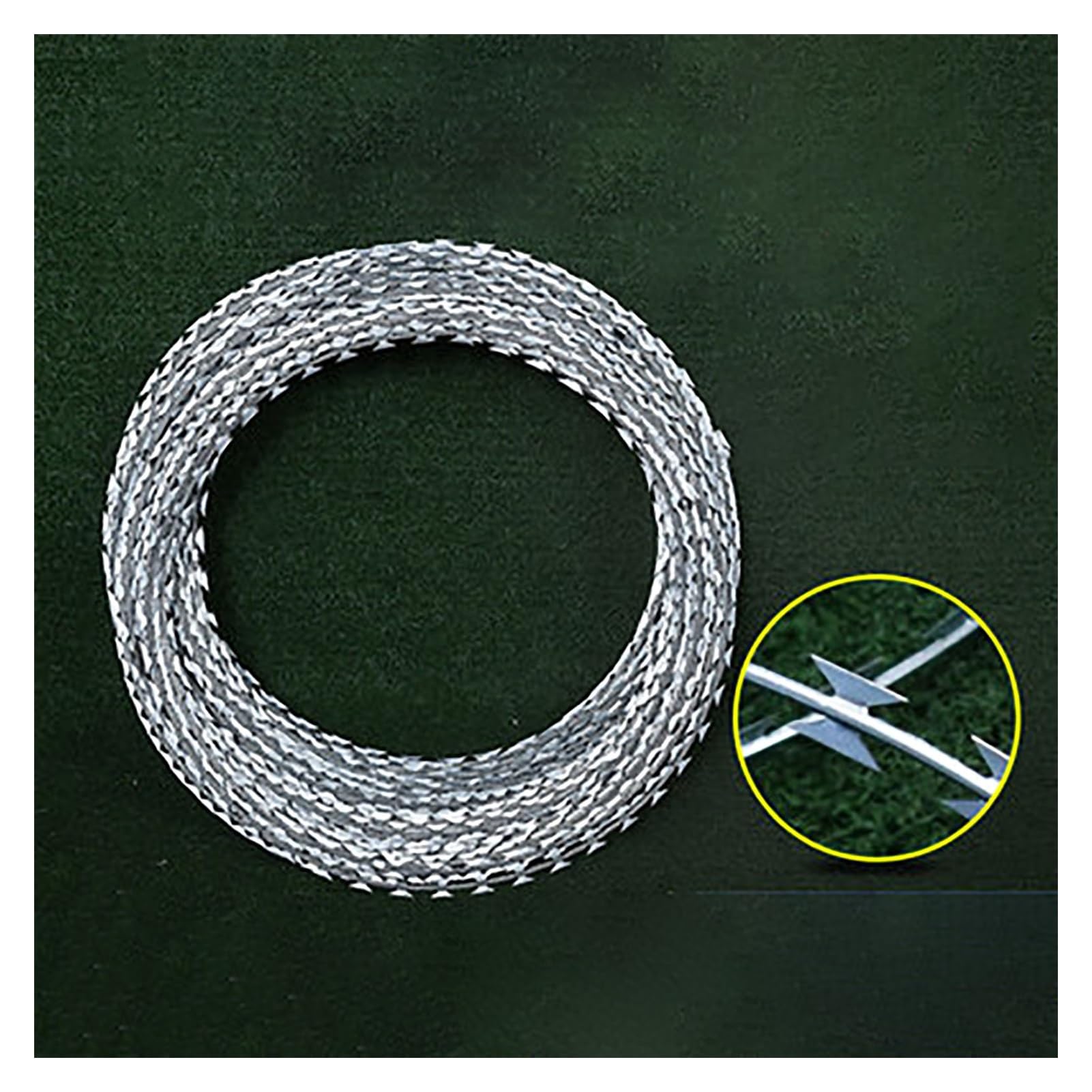 Rollo de alambre de púas para cercas decorativas y vallado helicoidal de jardín