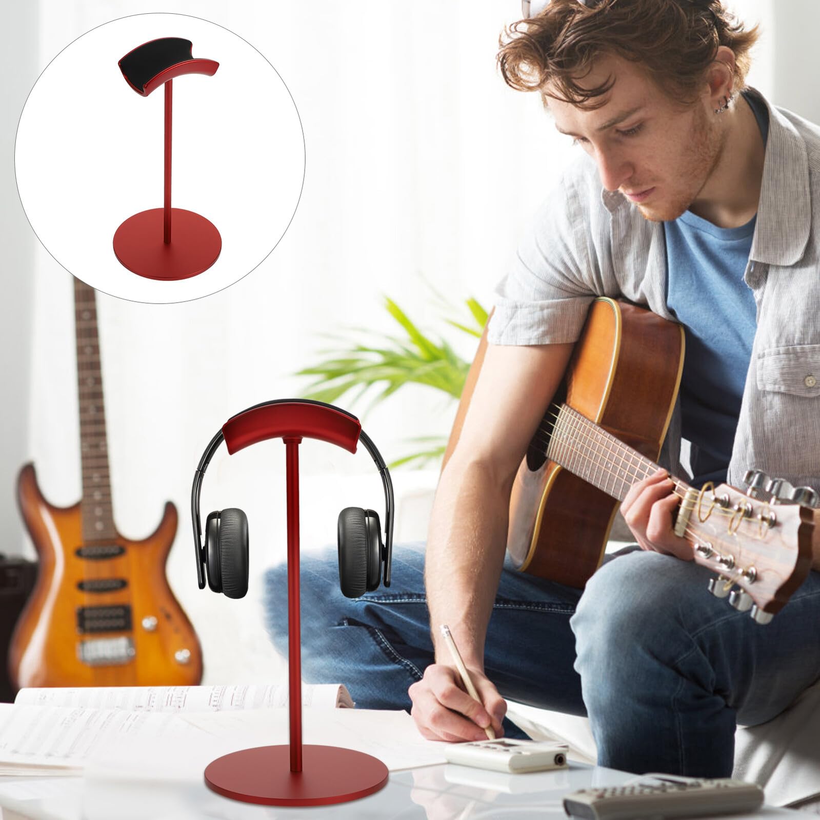 Mikinona Supporto Compatibile da Gioco per Rosso Cuffie le Alluminio Lega di Leggero Organizzatore Tutte Desktop per Computer