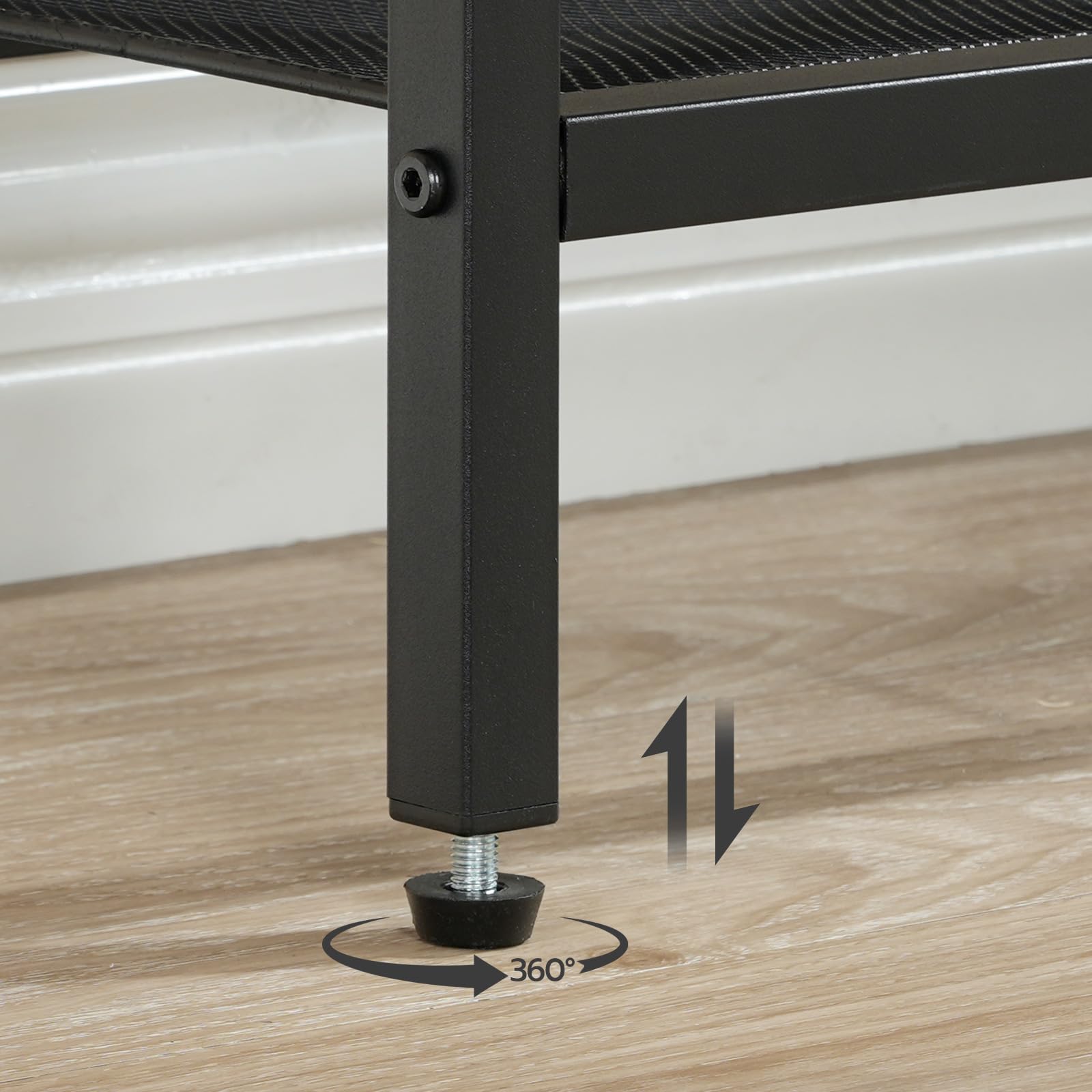 HOOBRO Mesa de Consola Estrecha con 3 Cajones, Mesa Auxiliar, Mueble Industrial para Sofá, con Estante de Almacenamiento, para Pasillo, Dormitorio y Recibidor, Marrón Rústico y Negro EBF83XG01
