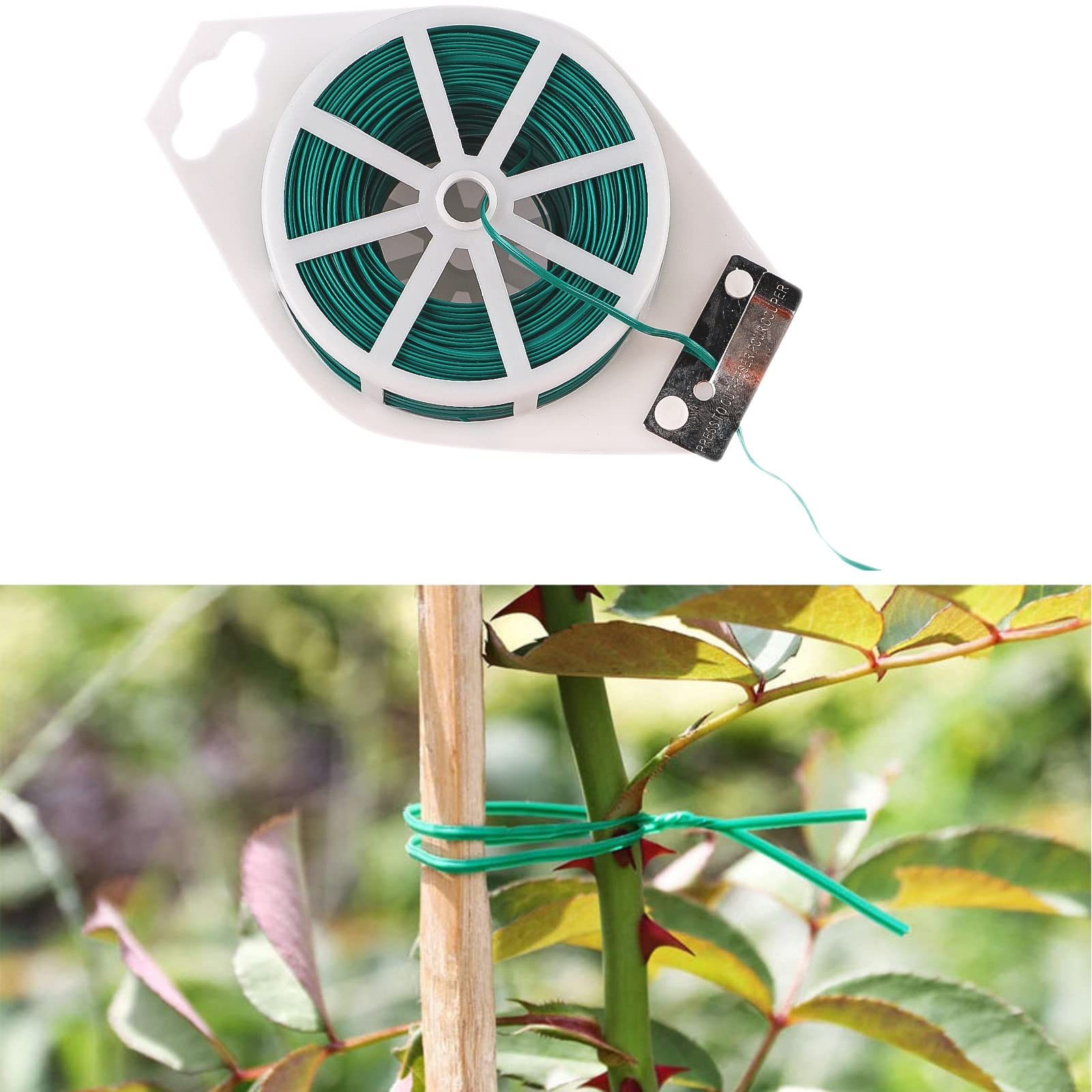 Fore 200 Cravatte, Cravatte per Piante, Cravatte per Piante Regolabili, Cravatta a Spirale Robusta e Multifunzionale, per Piante da Giardino Legatura da Giardinaggio Fissaggio Piante(30cm 10cm