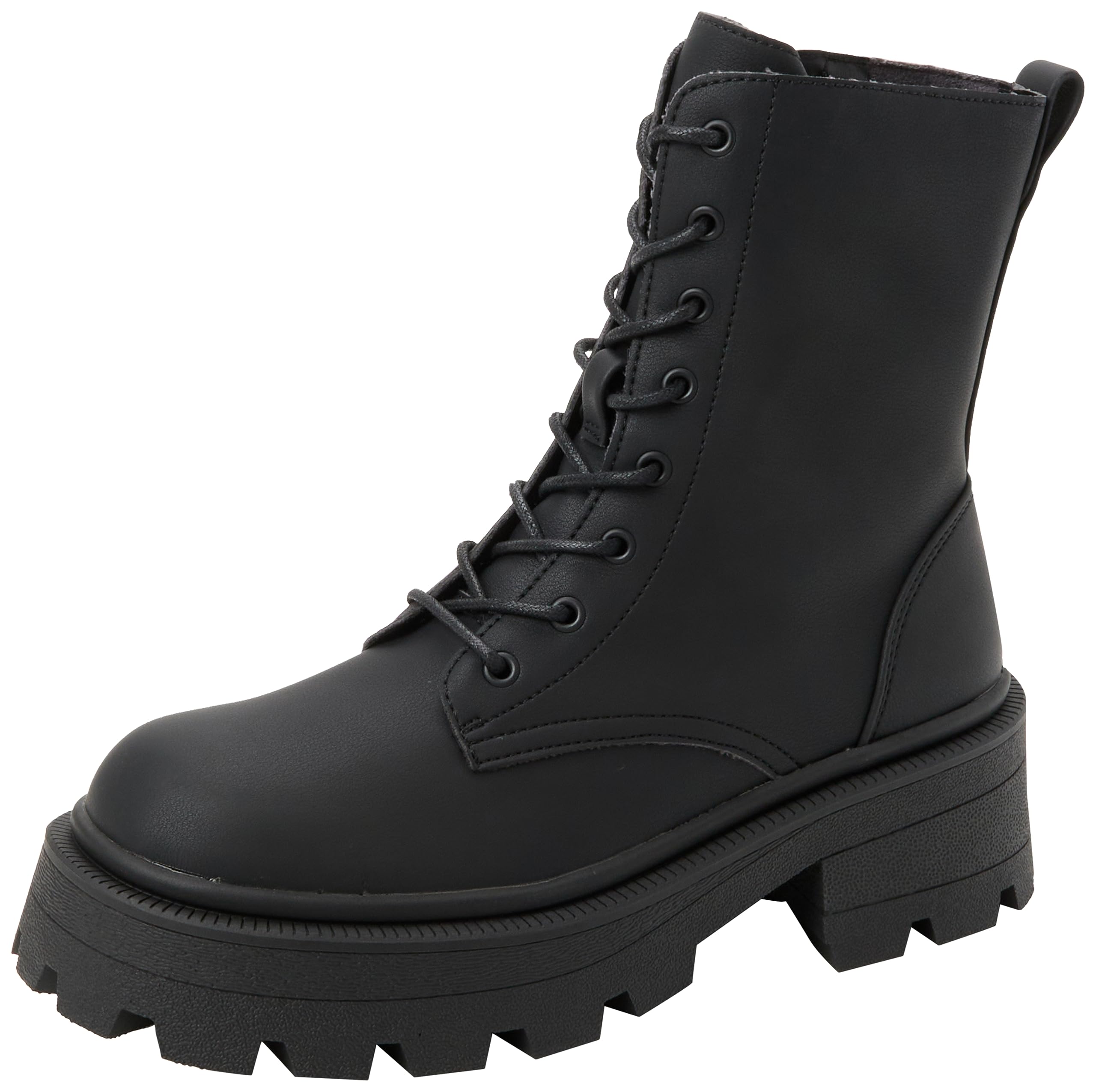 ONLY Women's Onlbanyu-3 Pu Monochrome Lace Boot Noos Ankle, Black, 5 UK