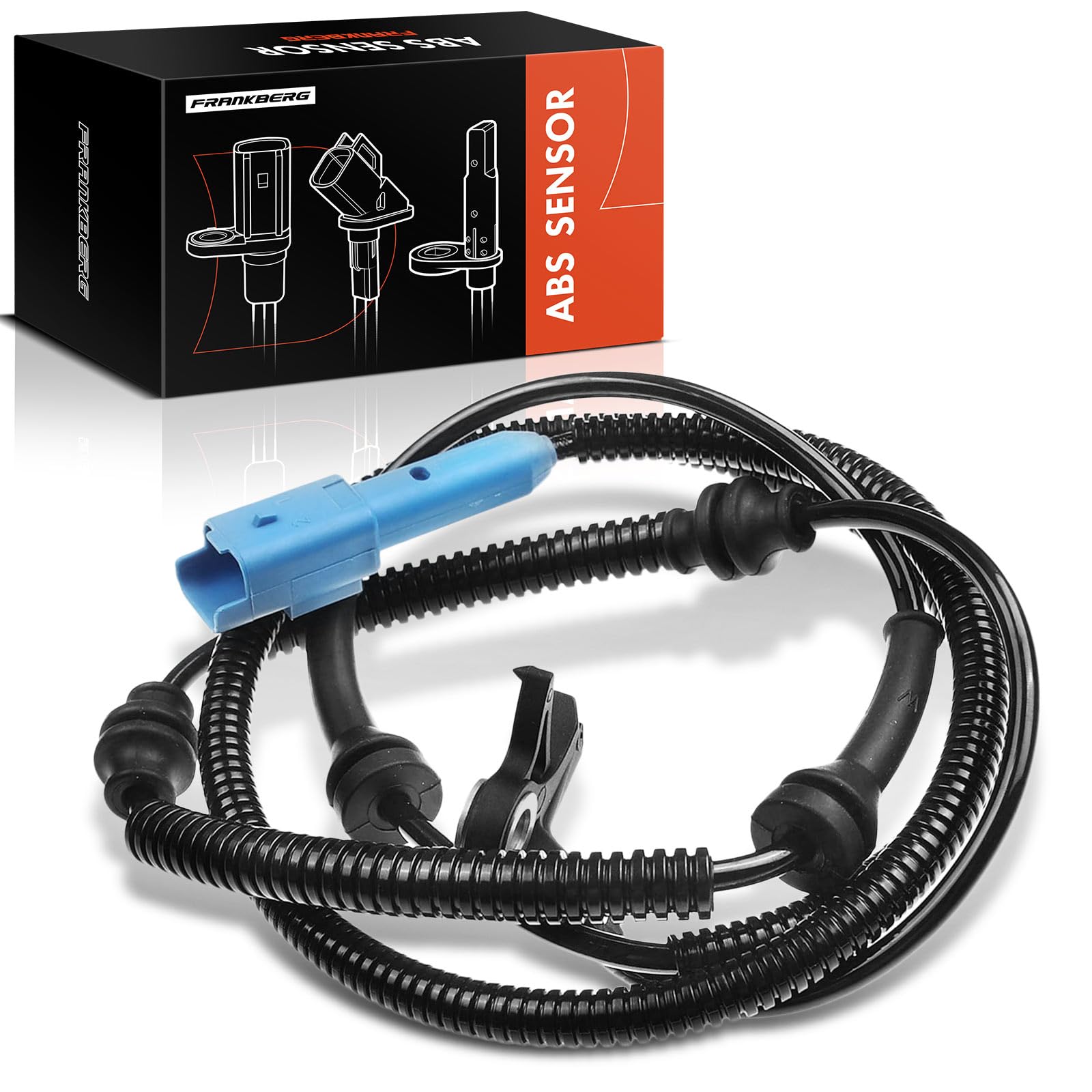 Frankberg Sensore Velocità Ruota ABS Sensore ABS 2-Poli Compatibile con C5 I DC C5 I Break DE C5 II RC C5 II Break RE Replace# 9641309380