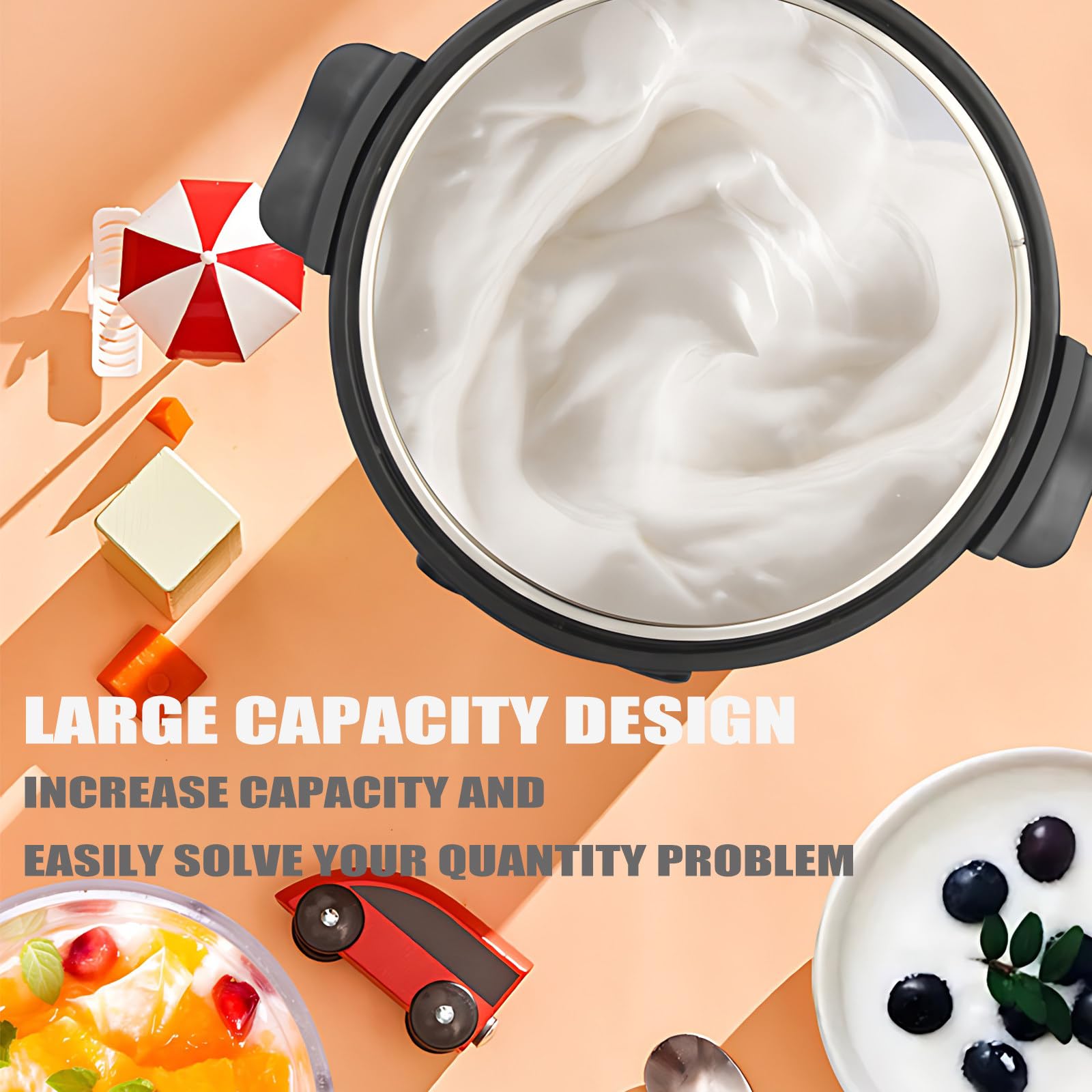 Fermentatore Automatico per Yogurt E Macchina per La Fermentazione del Vino Dolce in Acciaio Inossidabile Fermentatore per Yogurt, Display LCD, A Basso Consumo Energetico per Uso Quotidiano 18L