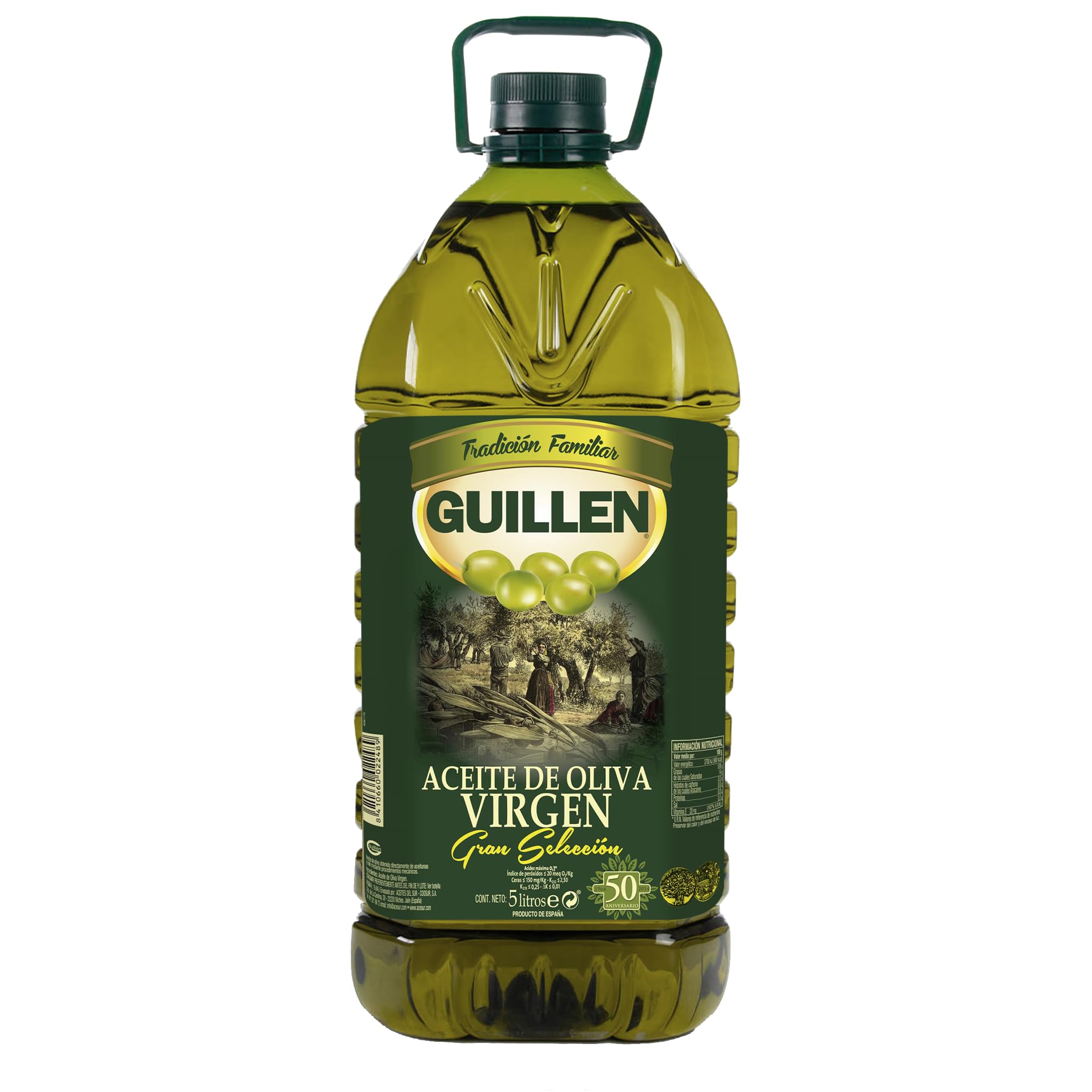Guillén - Aceite de Oliva Virgen Gran Selección - Garrafa 5 L