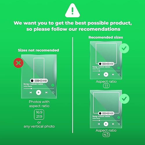 Miniatura 5 de EGD Placa de acrílico personalizada de Spotify para novio y novia, elige tu foto favorita y canción para regalos únicos para mamá papá, regalos para