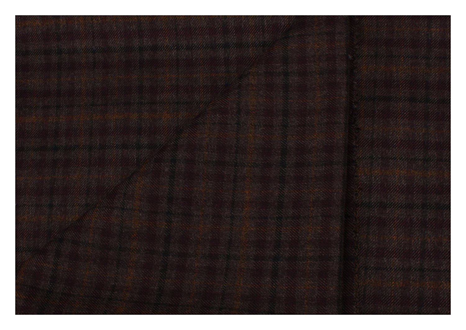 Un Stitch Blazer Fabric For Men and Women's ( 2.00 Meters ) (Brown/Maroon)