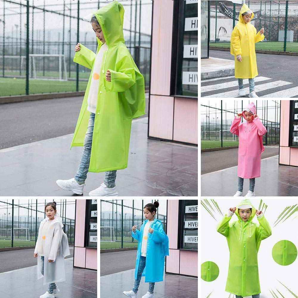 Devil Kids Girl's PVC Full Sleeve With Hooded Plain Raincoat (Pink, 11-12 Years) - Image 7 thumbnail