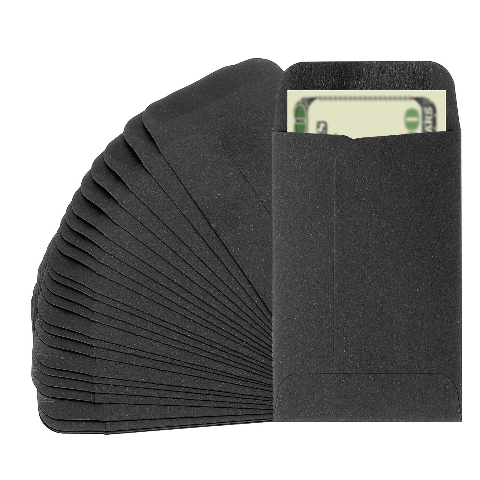 PATIKIL Koperta na pieniądze, 25 sztuk kopert na gotówkę 8,9 cm x 5,6 cm, torby na pieniądze, oszczędność budżetu, wyzwanie, list na prezent, monety, czeki, bilety, biżuteria, karta paszportowa