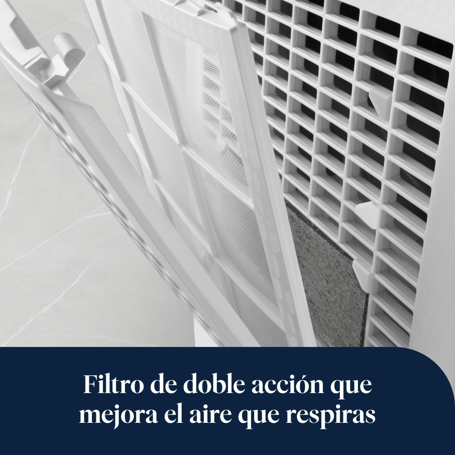 De’Longhi Tasciugo AriaDry - Deshumidificador Doméstico Portátil con Sistema de Filtración de 3-Action, 10L/día de deshumidificación, Función Secado de Ropa, Anti-Moho, Silencioso, Blanco (DEX210SF)